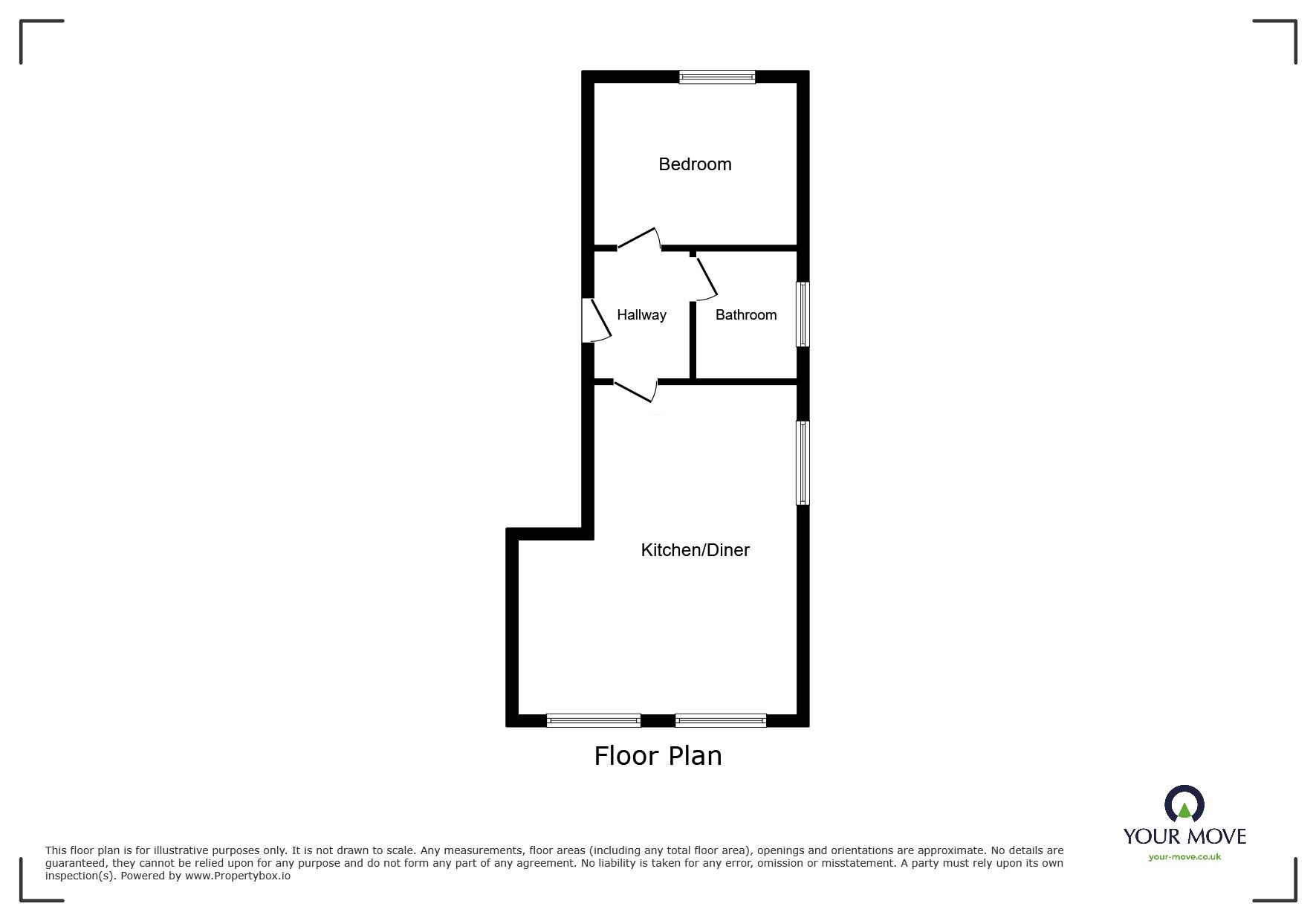Floorplan of 1 bedroom  Flat to rent, Camp Hill Road, Nuneaton, Warwickshire, CV10