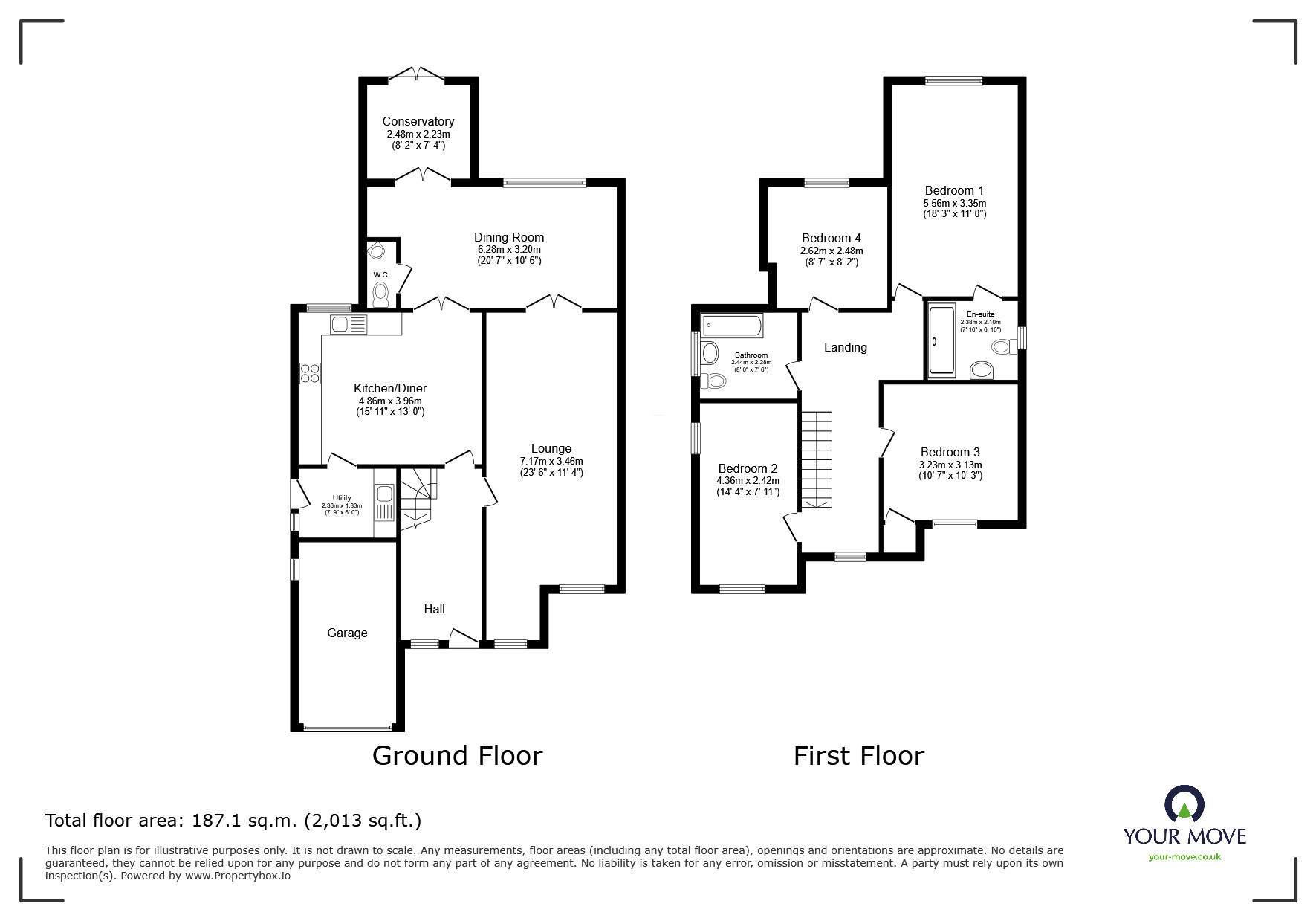 Floorplan of 4 bedroom Detached House for sale, Higham Lane, Nuneaton, Warwickshire, CV11