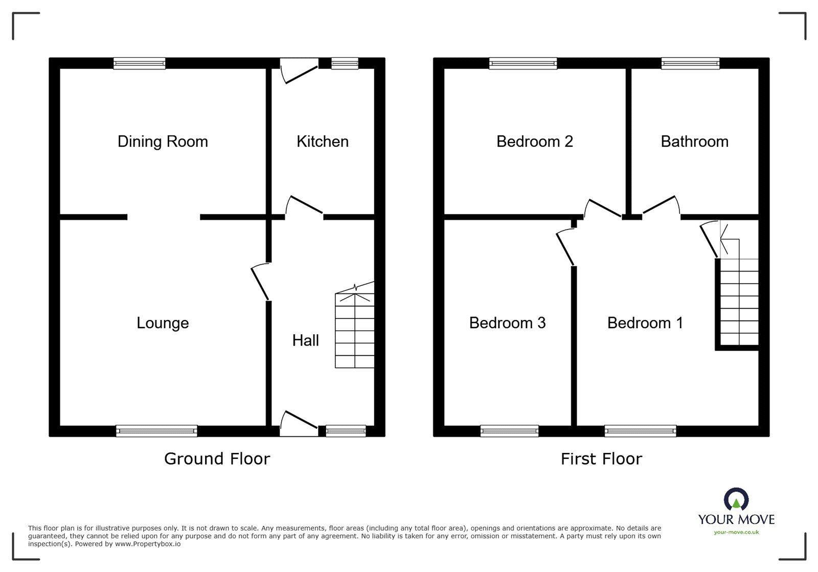 Floorplan of 3 bedroom Mid Terrace House for sale, Charles Street, Gun Hill, Warwickshire, CV7