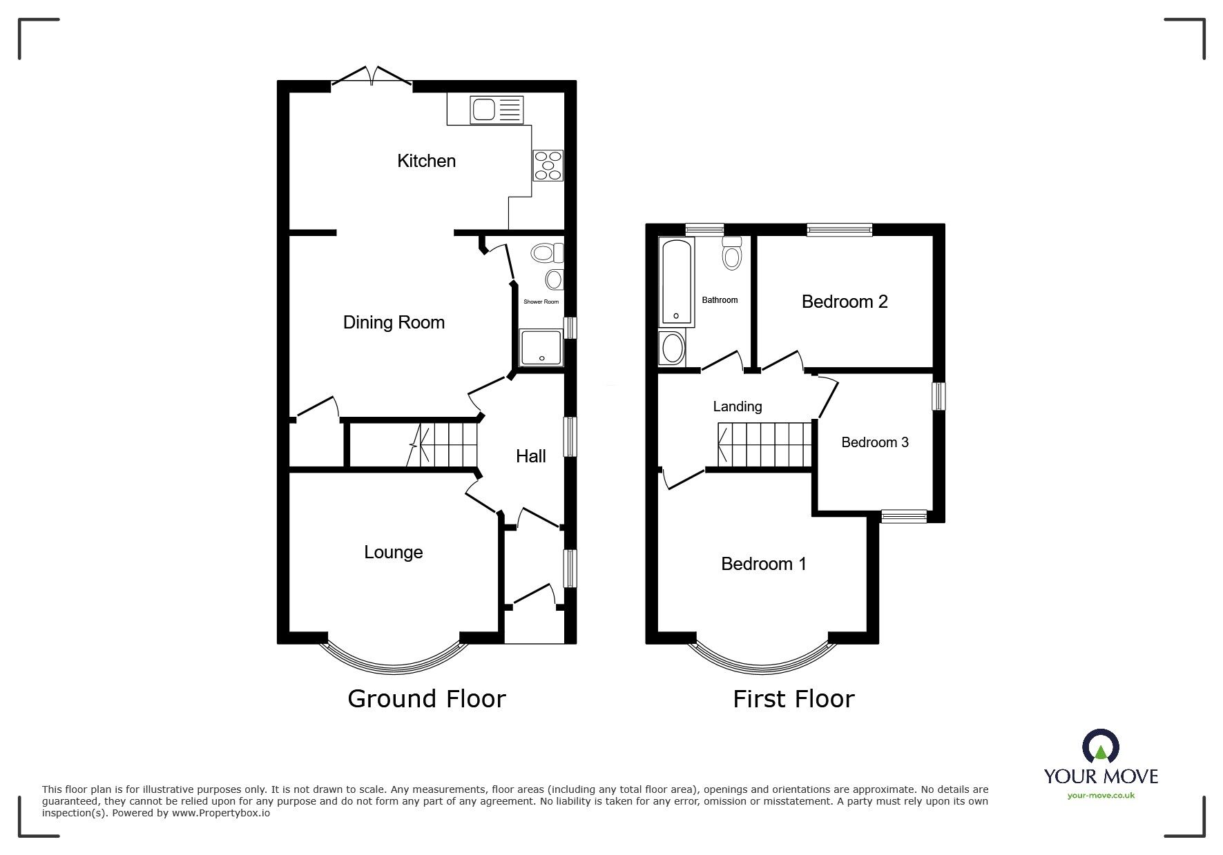 Floorplan of 3 bedroom Semi Detached House to rent, Ansley Road, Nuneaton, Warwickshire, CV10