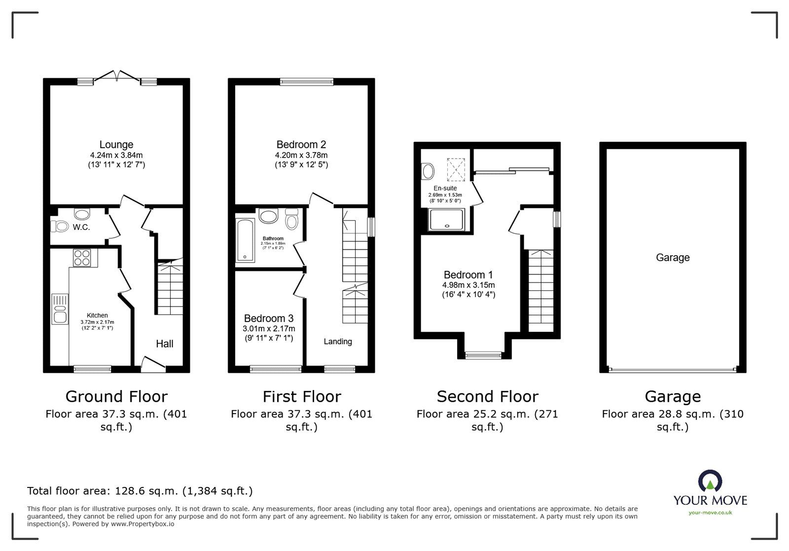 Floorplan of 3 bedroom Semi Detached House for sale, Lower Farm Way, Nuneaton, Warwickshire, CV10