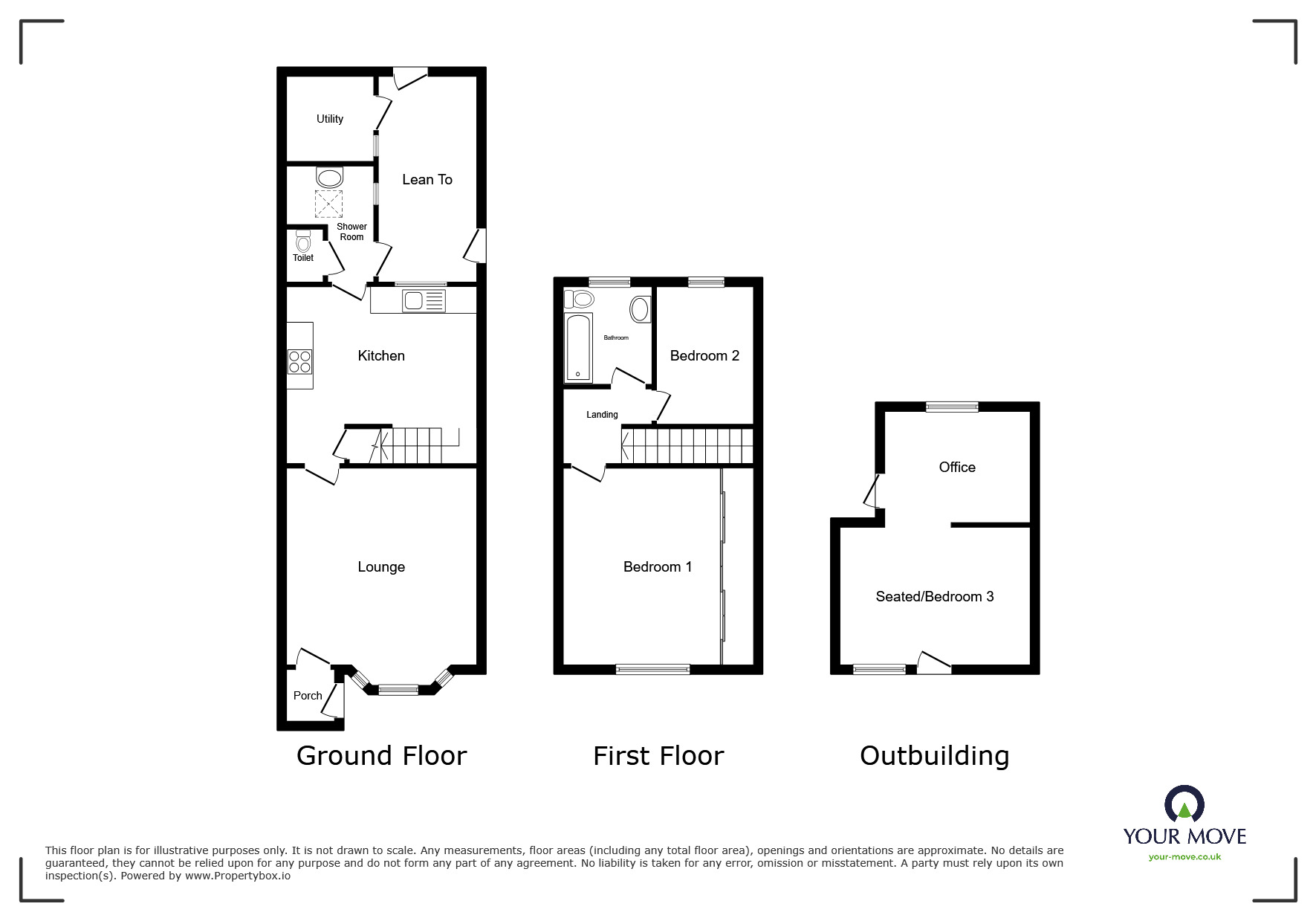 Floorplan of 2 bedroom Mid Terrace House for sale, Bucks Hill, Nuneaton, Warwickshire, CV10