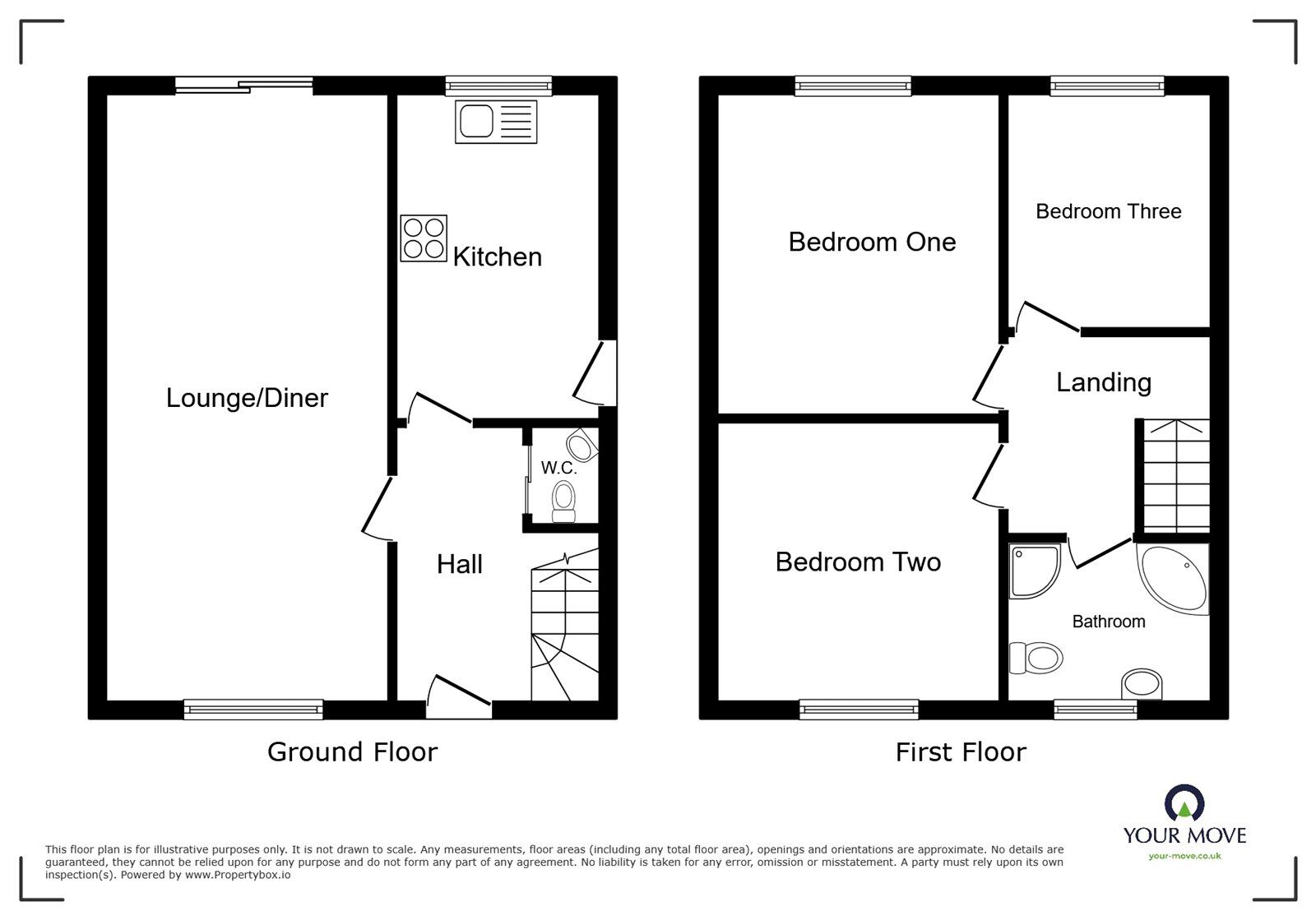 Floorplan of 3 bedroom Semi Detached House for sale, Sycamore Crescent, Gun Hill, Warwickshire, CV7
