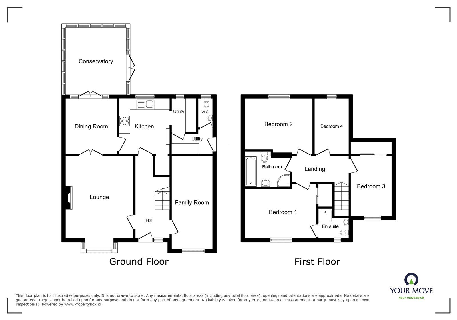 Floorplan of 4 bedroom Detached House for sale, Dickens Close, Galley Common, Warwickshire, CV10