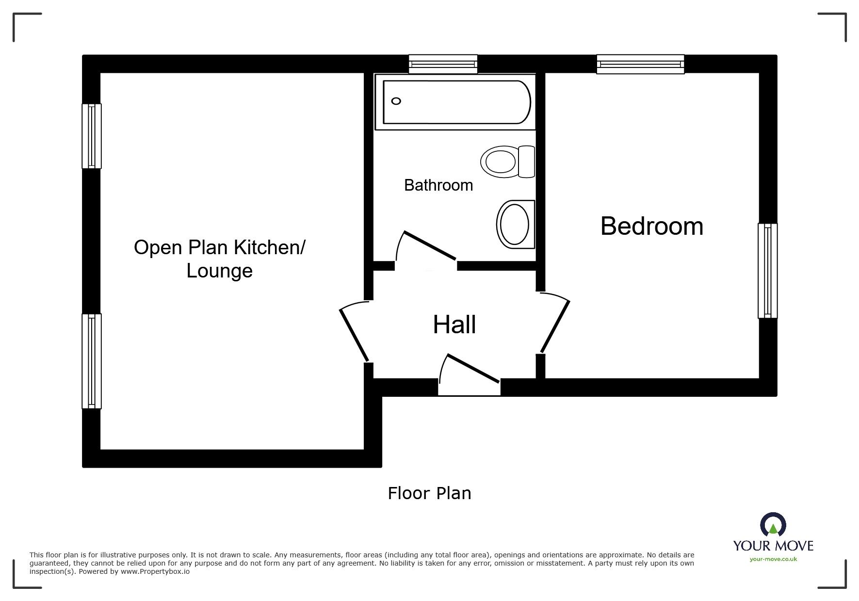 Floorplan of 1 bedroom  Flat to rent, Camp Hill Road, Nuneaton, Warwickshire, CV10