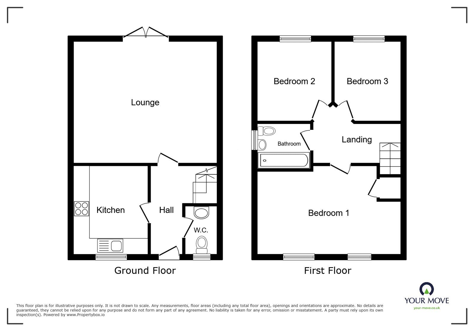Floorplan of 3 bedroom Semi Detached House for sale, Petunia Close, Warwickshire, CV10