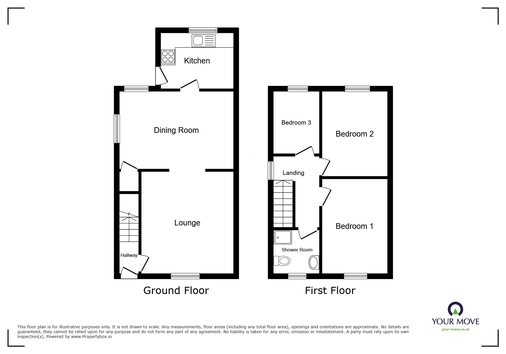 Floorplan of 3 bedroom Semi Detached House for sale, Kingsbridge Road, Nuneaton, Warwickshire, CV10