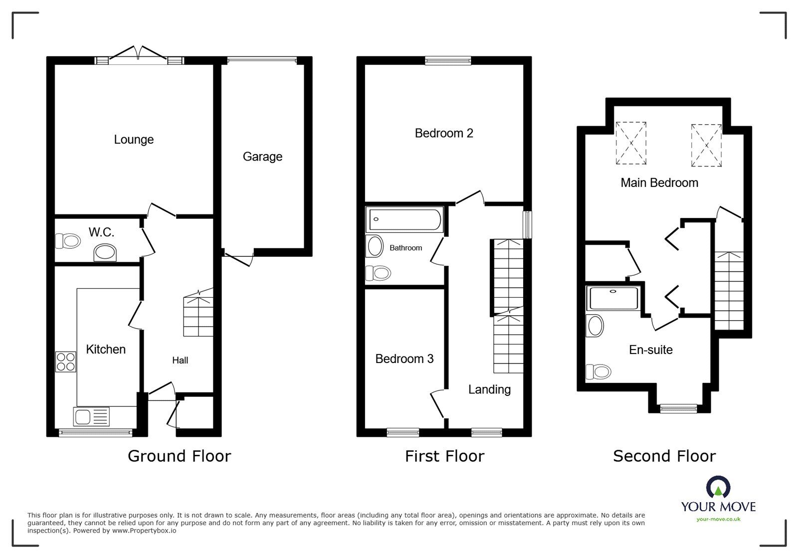 Floorplan of 3 bedroom Semi Detached House for sale, Wisteria Way, Nuneaton, Warwickshire, CV10