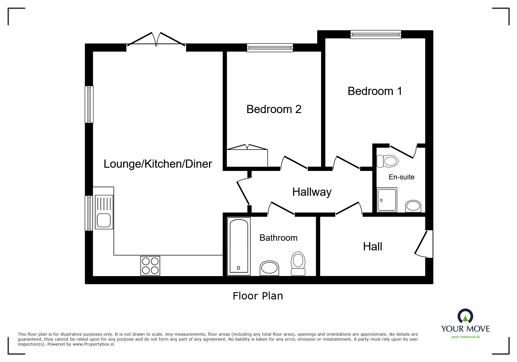 Floorplan of 2 bedroom Flat for sale, Heath End Road, Nuneaton, Warwickshire, CV10