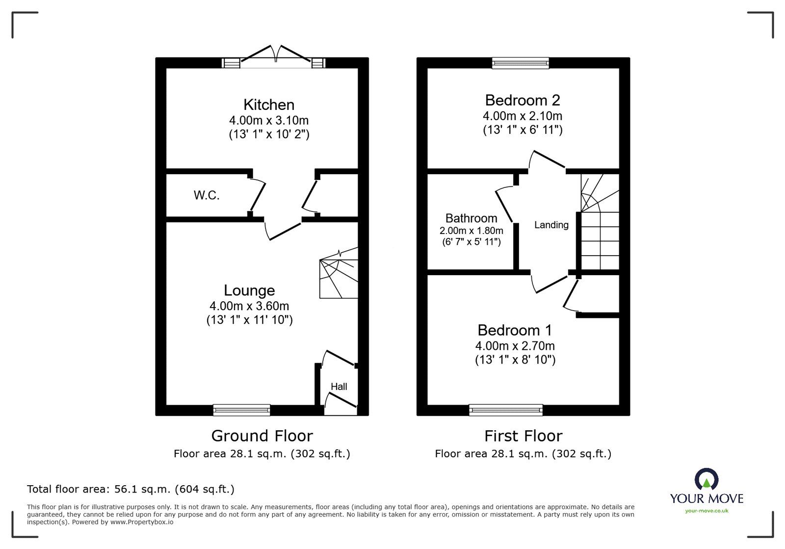 Floorplan of 2 bedroom End Terrace House for sale, Spinning Wheel Drive, Nuneaton, Warwickshire, CV11
