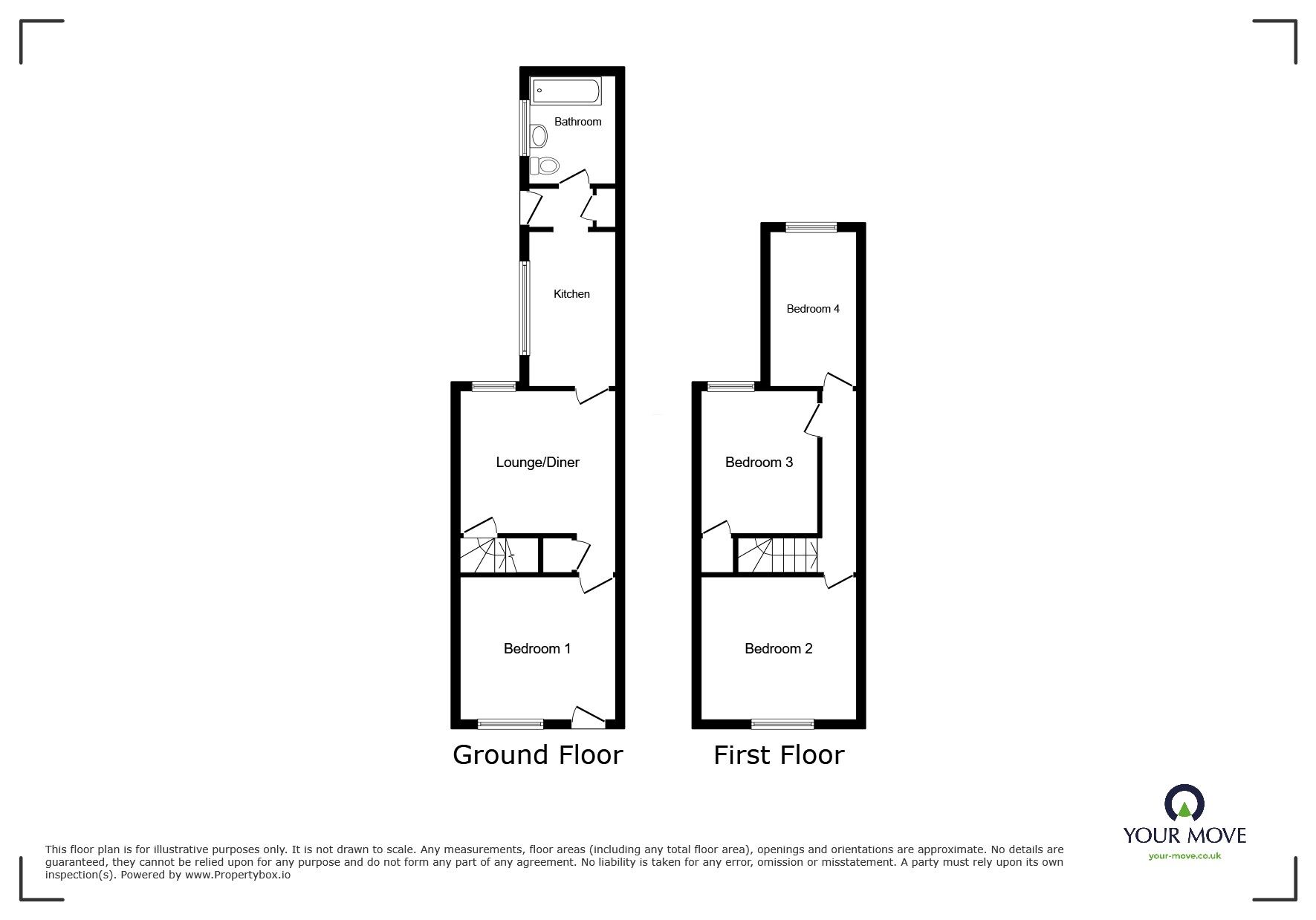 Floorplan of Mid Terrace Room to rent, Haunchwood Road, Nuneaton, Warwickshire, CV10