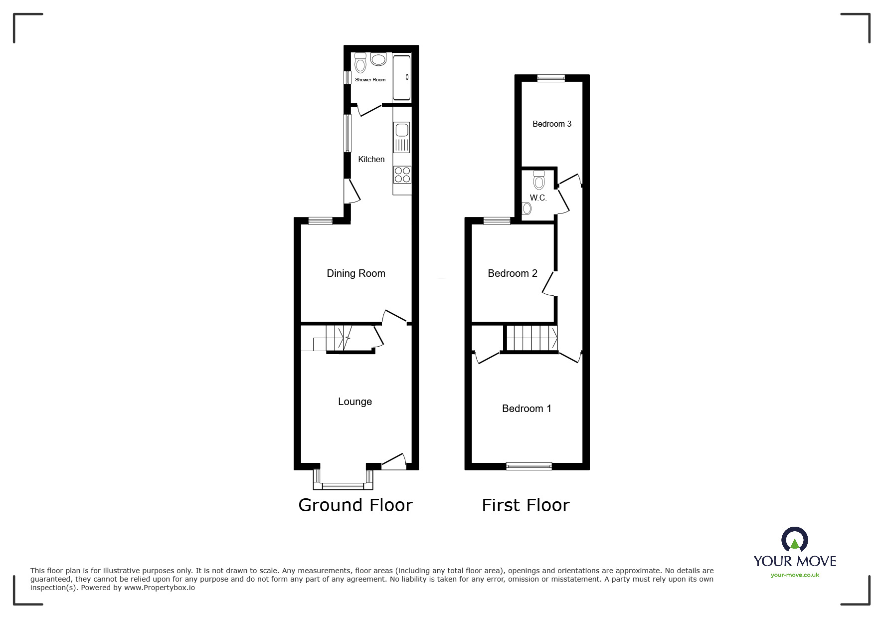 Floorplan of 3 bedroom End Terrace House to rent, Aston Road, Nuneaton, Warwickshire, CV11