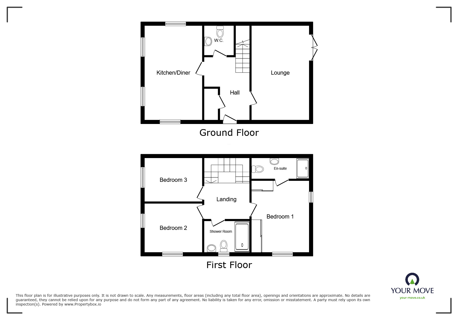 Floorplan of 3 bedroom Detached House for sale, Lower Farm Way, Nuneaton, Warwickshire, CV10