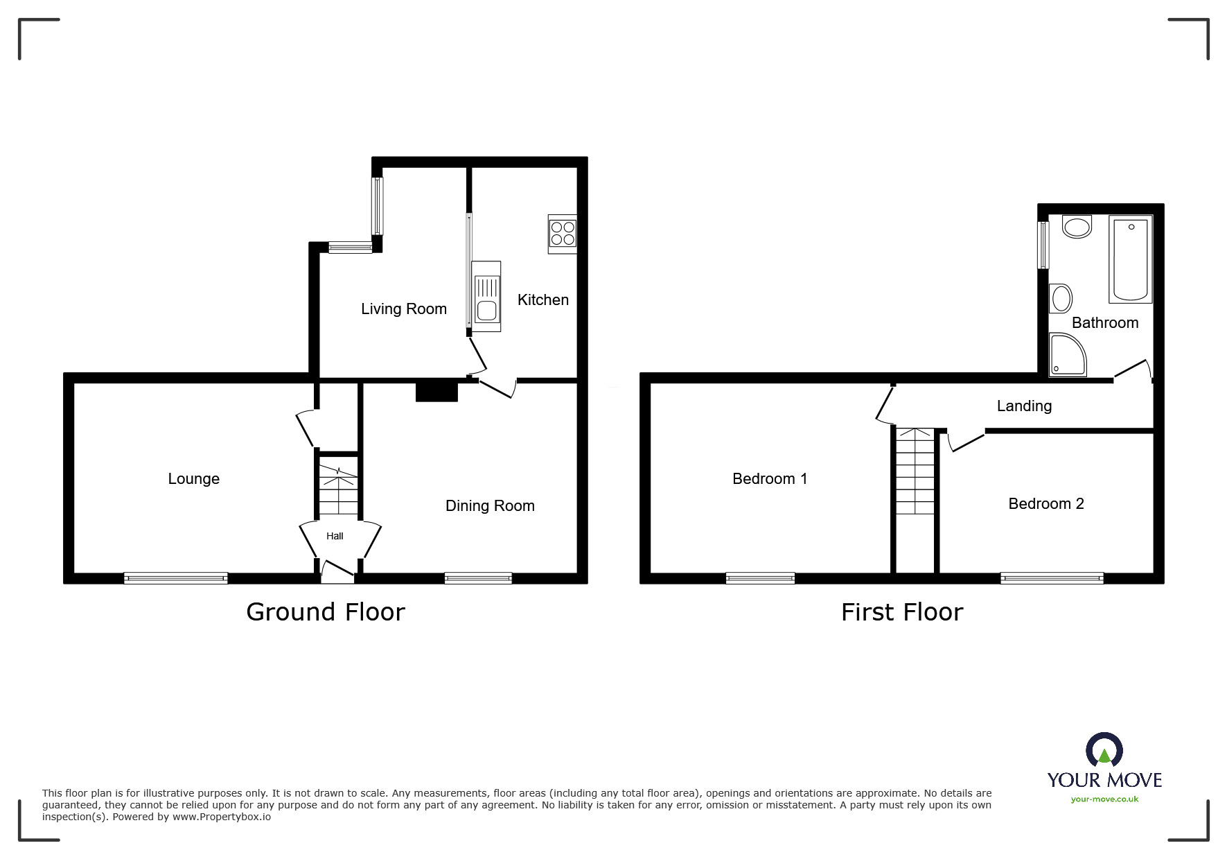 Floorplan of 2 bedroom Semi Detached House for sale, Coleshill Road, Nuneaton, Warwickshire, CV10