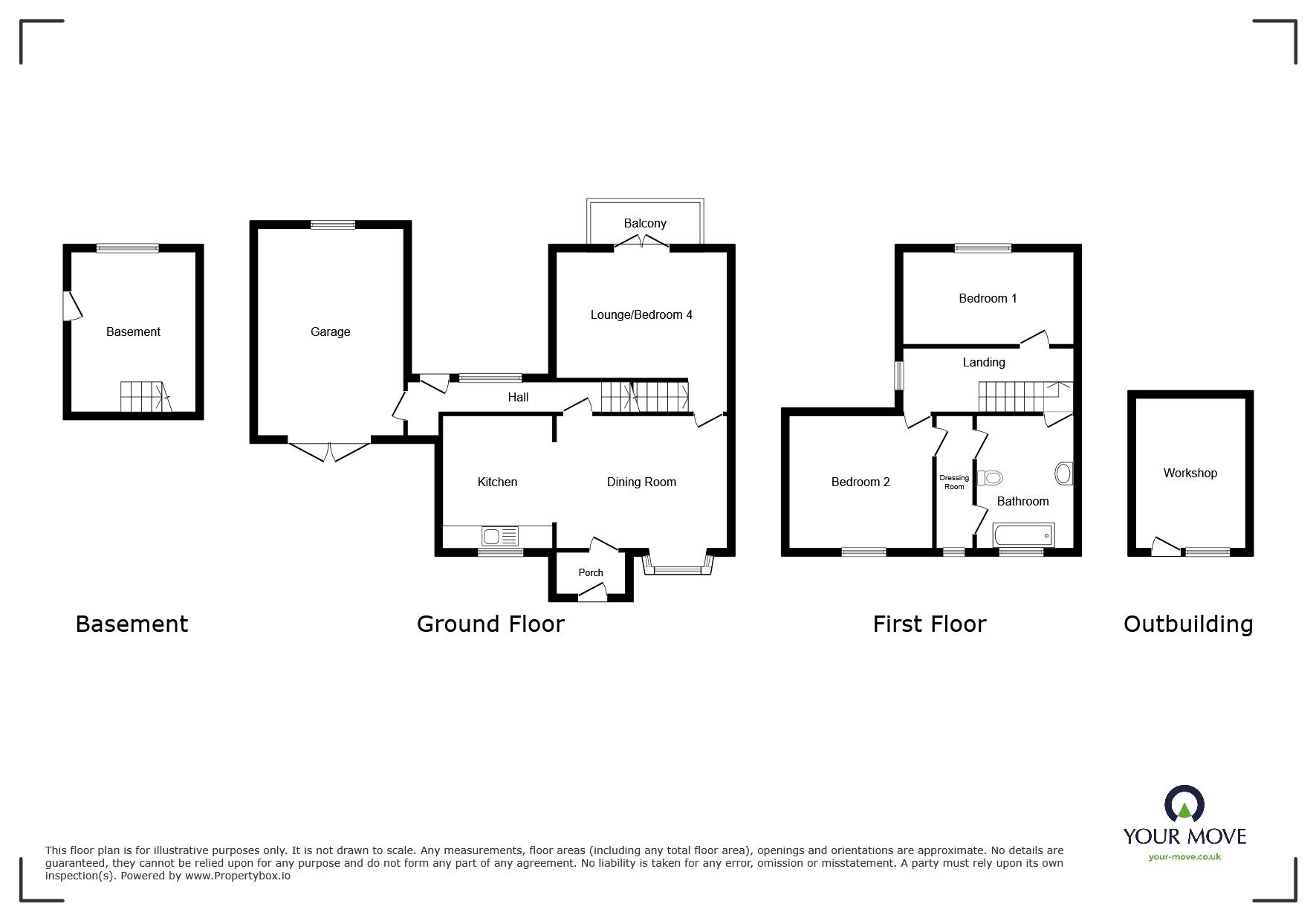 Floorplan of 3 bedroom End Terrace House for sale, Castle Road, Hartshill, Warwickshire, CV10