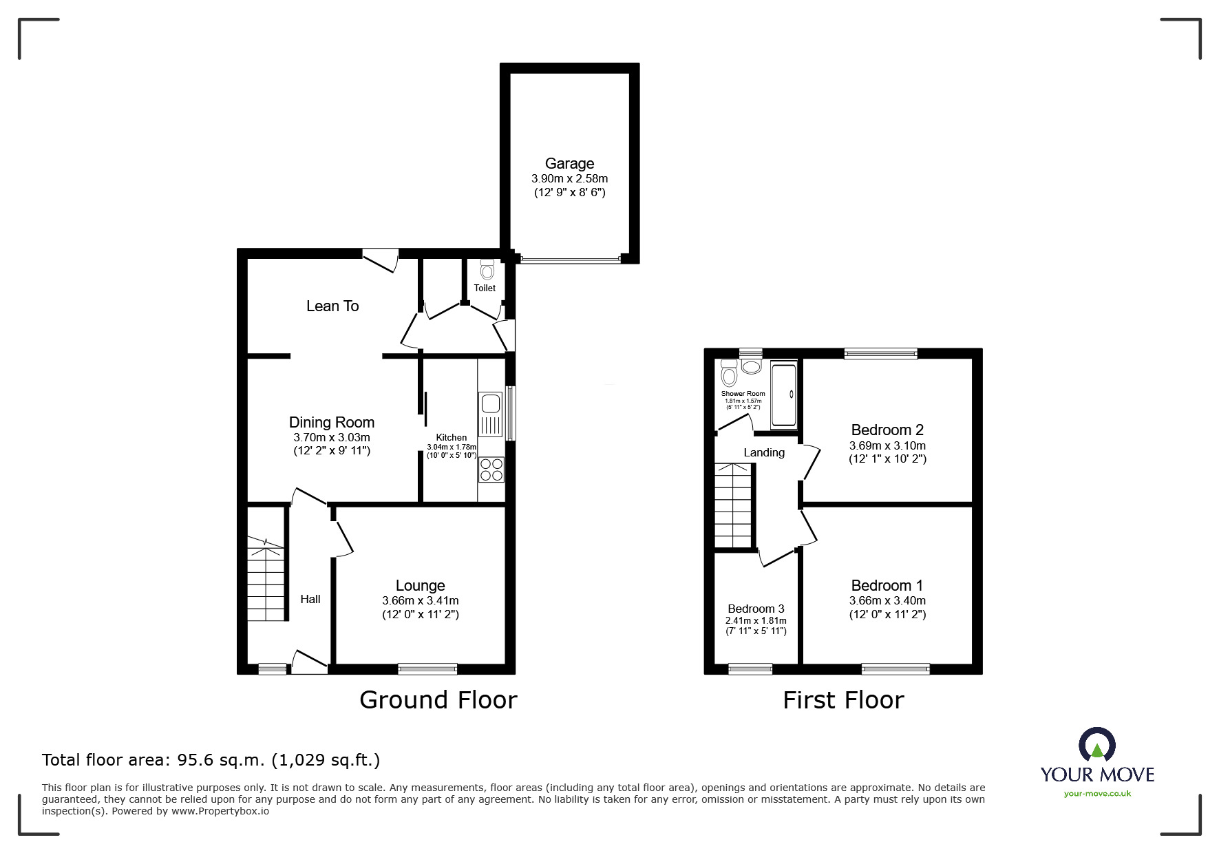Floorplan of 3 bedroom Semi Detached House for sale, Mancetter Road, Nuneaton, Warwickshire, CV10