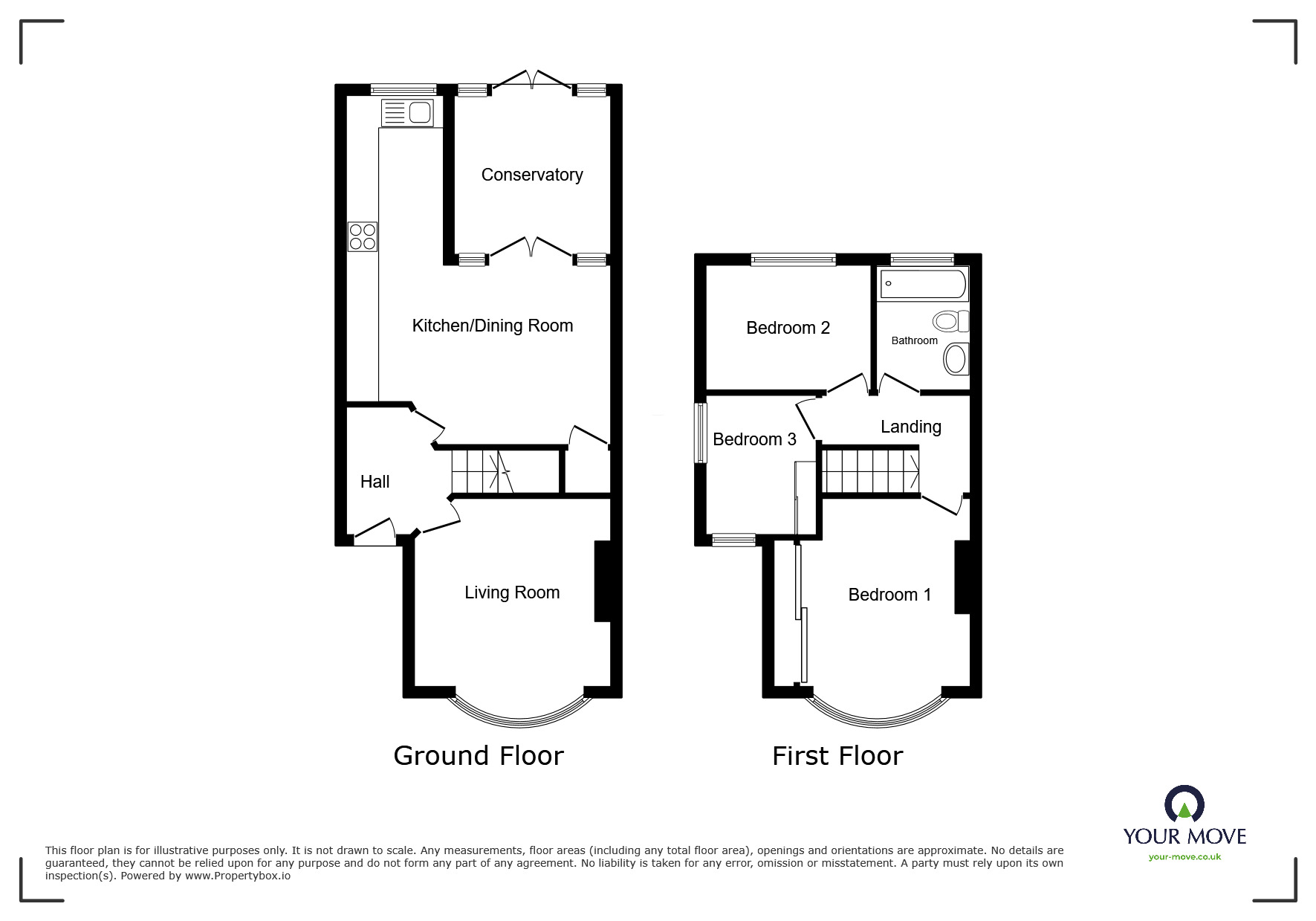 Floorplan of 3 bedroom Semi Detached House for sale, Ansley Road, Nuneaton, Warwickshire, CV10