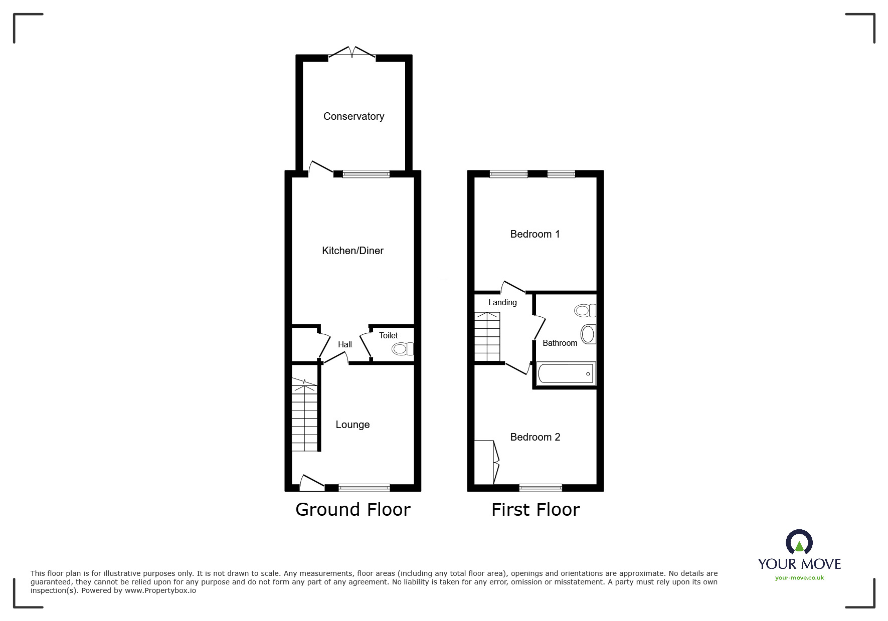 Floorplan of 2 bedroom Semi Detached House for sale, Harvest Way, Nuneaton, Warwickshire, CV10