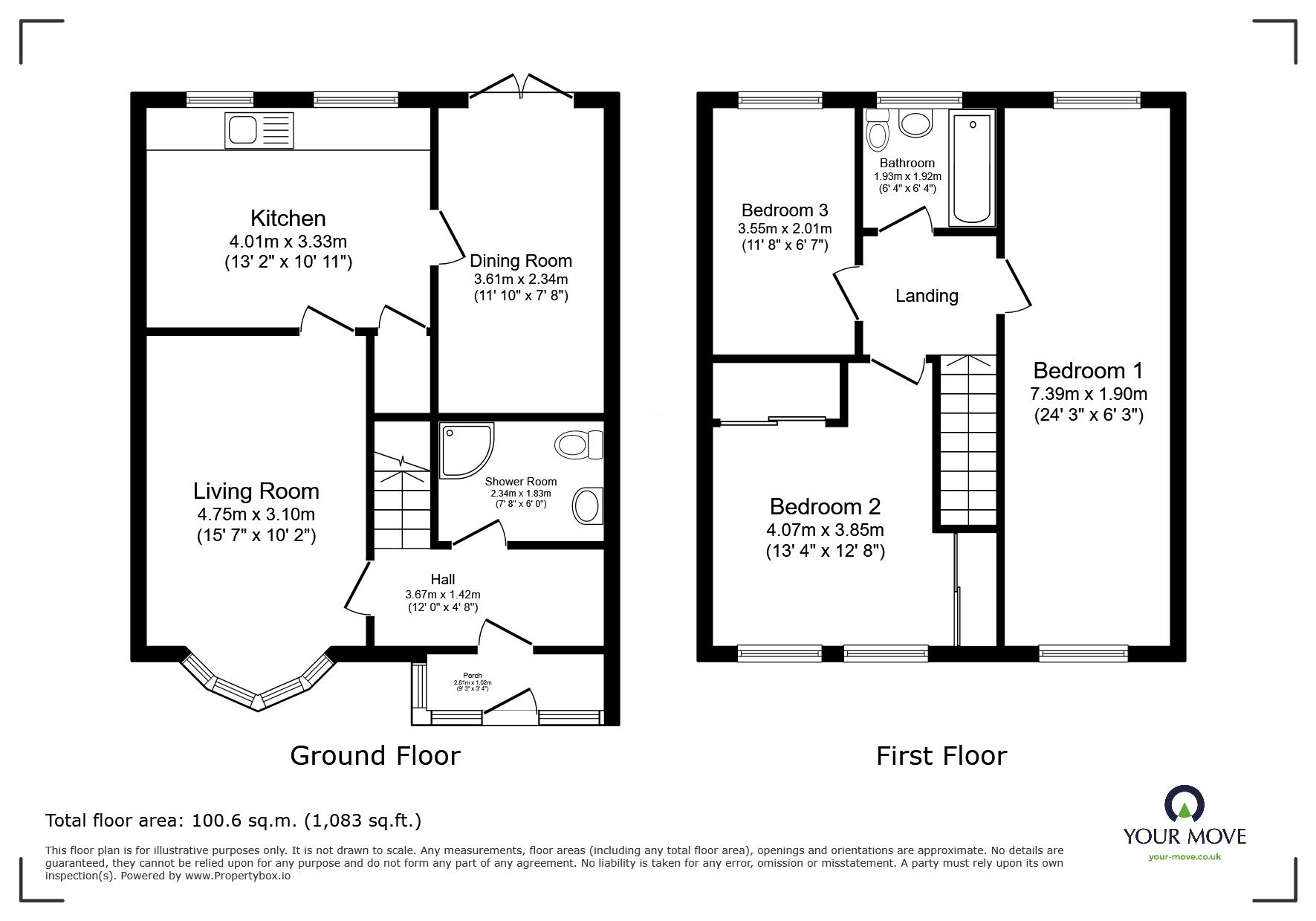 Floorplan of 3 bedroom Link Detached House for sale, Keats Close, Galley Common, Warwickshire, CV10
