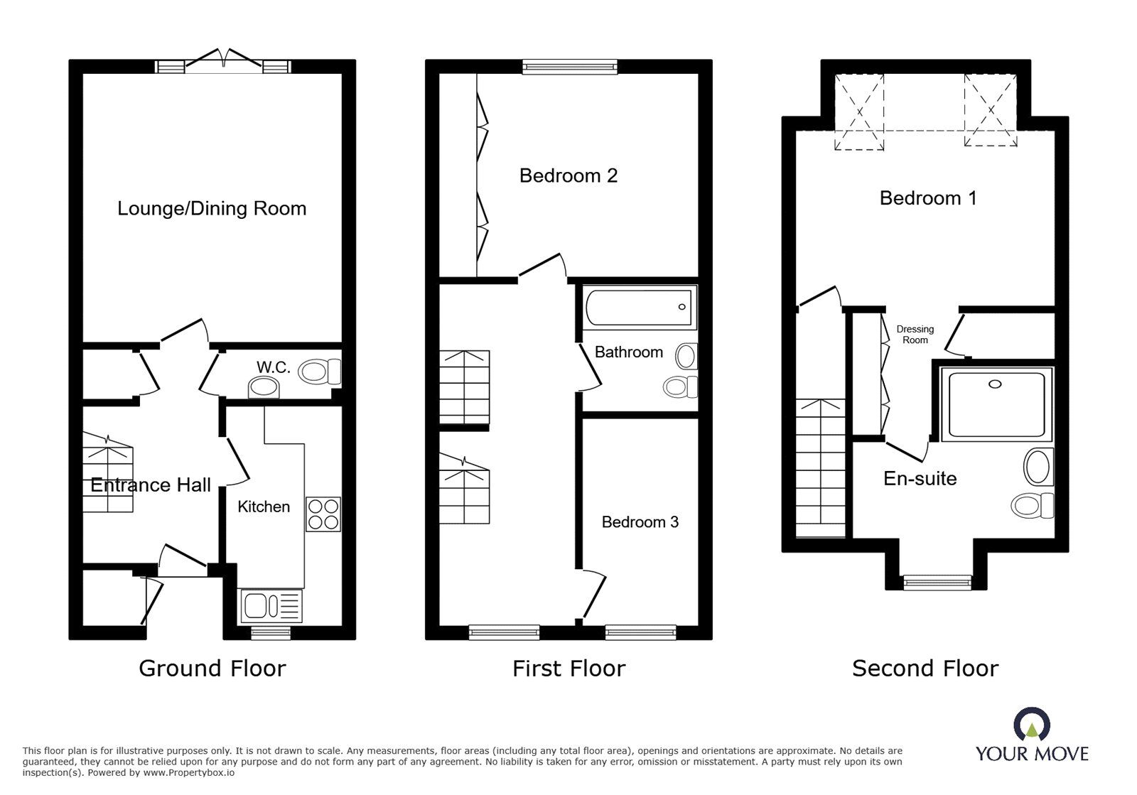 Floorplan of 3 bedroom End Terrace House for sale, Wisteria Way, Nuneaton, Warwickshire, CV10
