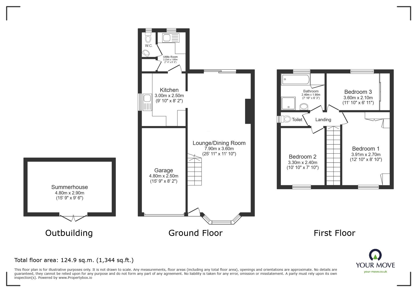 Floorplan of 3 bedroom Detached House to rent, Featherstone Close, Nuneaton, Warwickshire, CV10