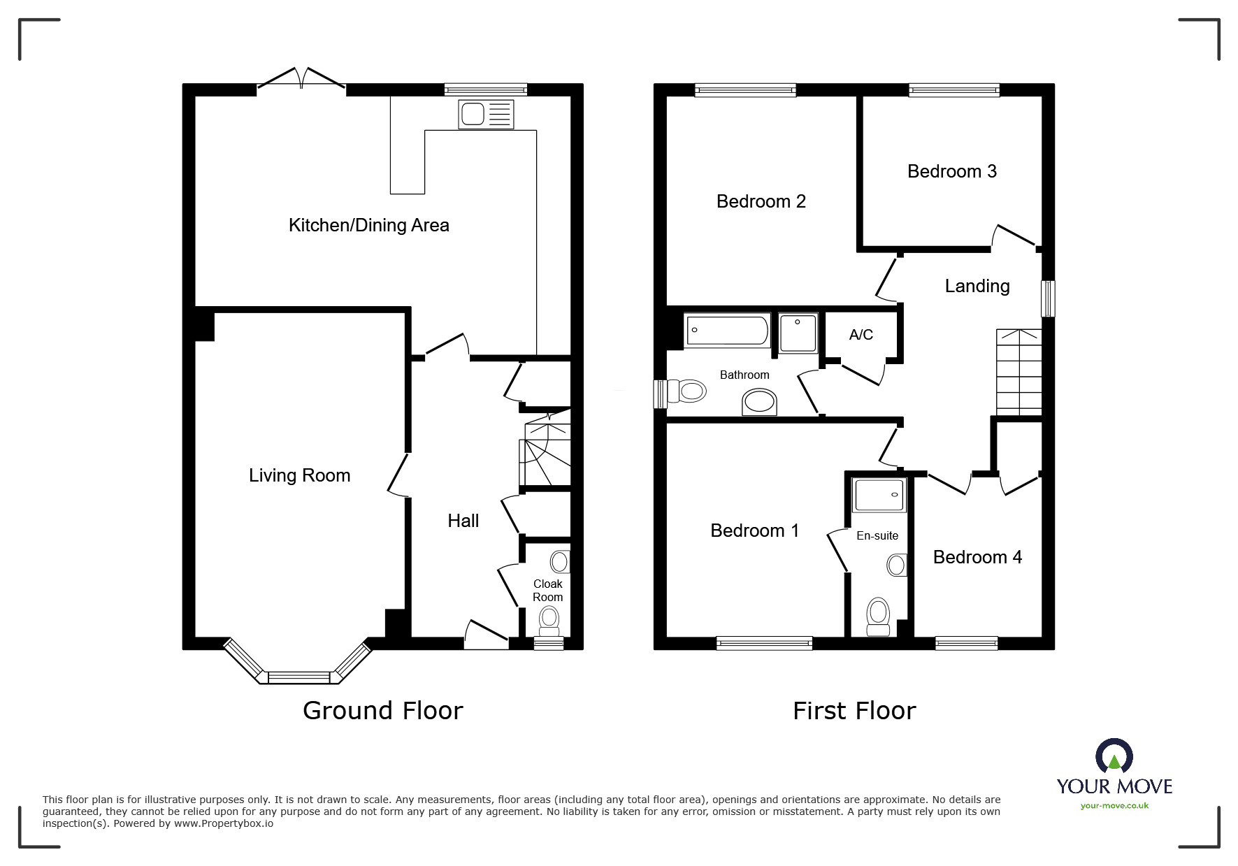 Floorplan of 4 bedroom Detached House for sale, Tarn Rise, Nuneaton, Warwickshire, CV11