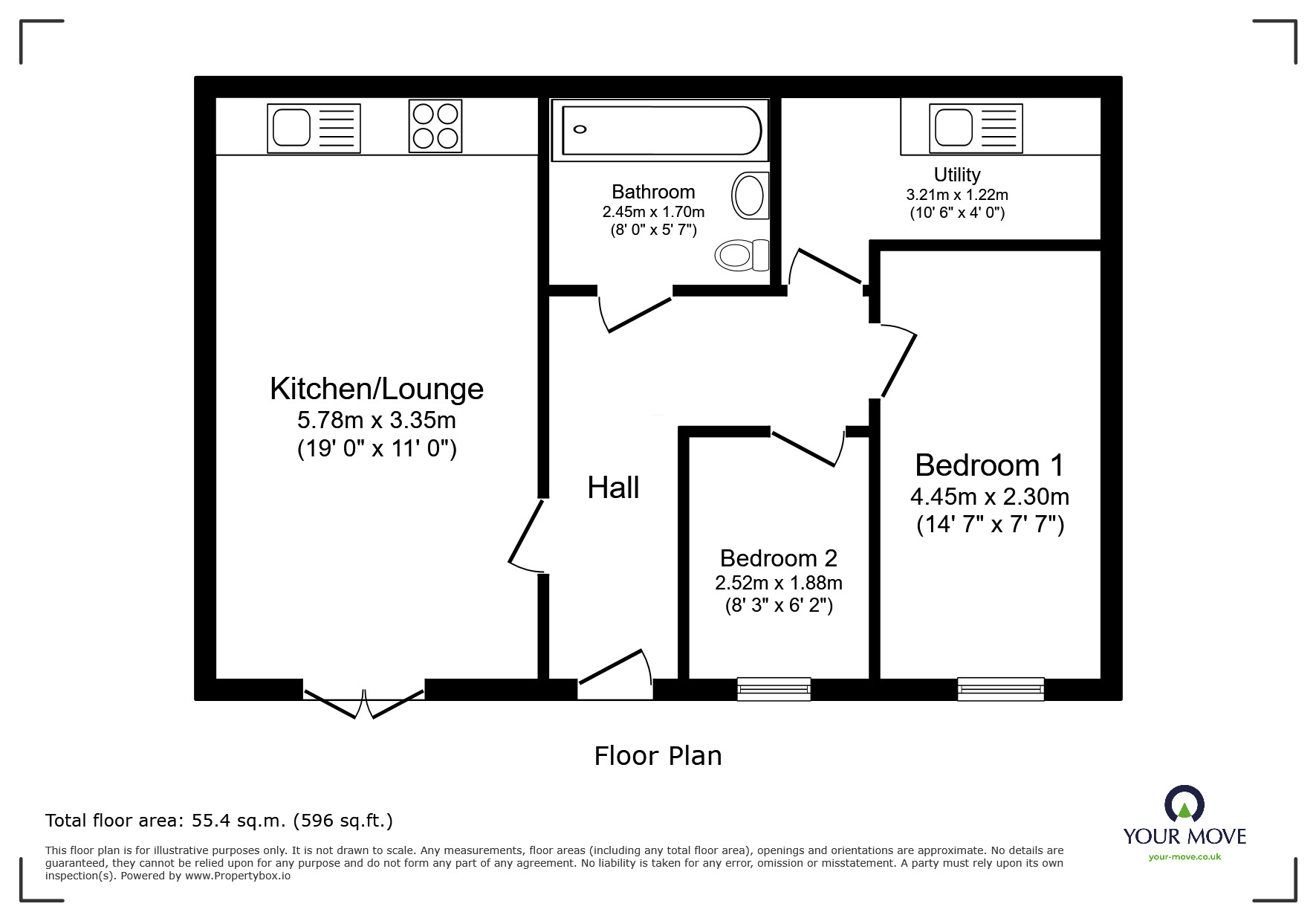 Floorplan of 2 bedroom Flat to rent, Camp Hill Road, Nuneaton, Warwickshire, CV10