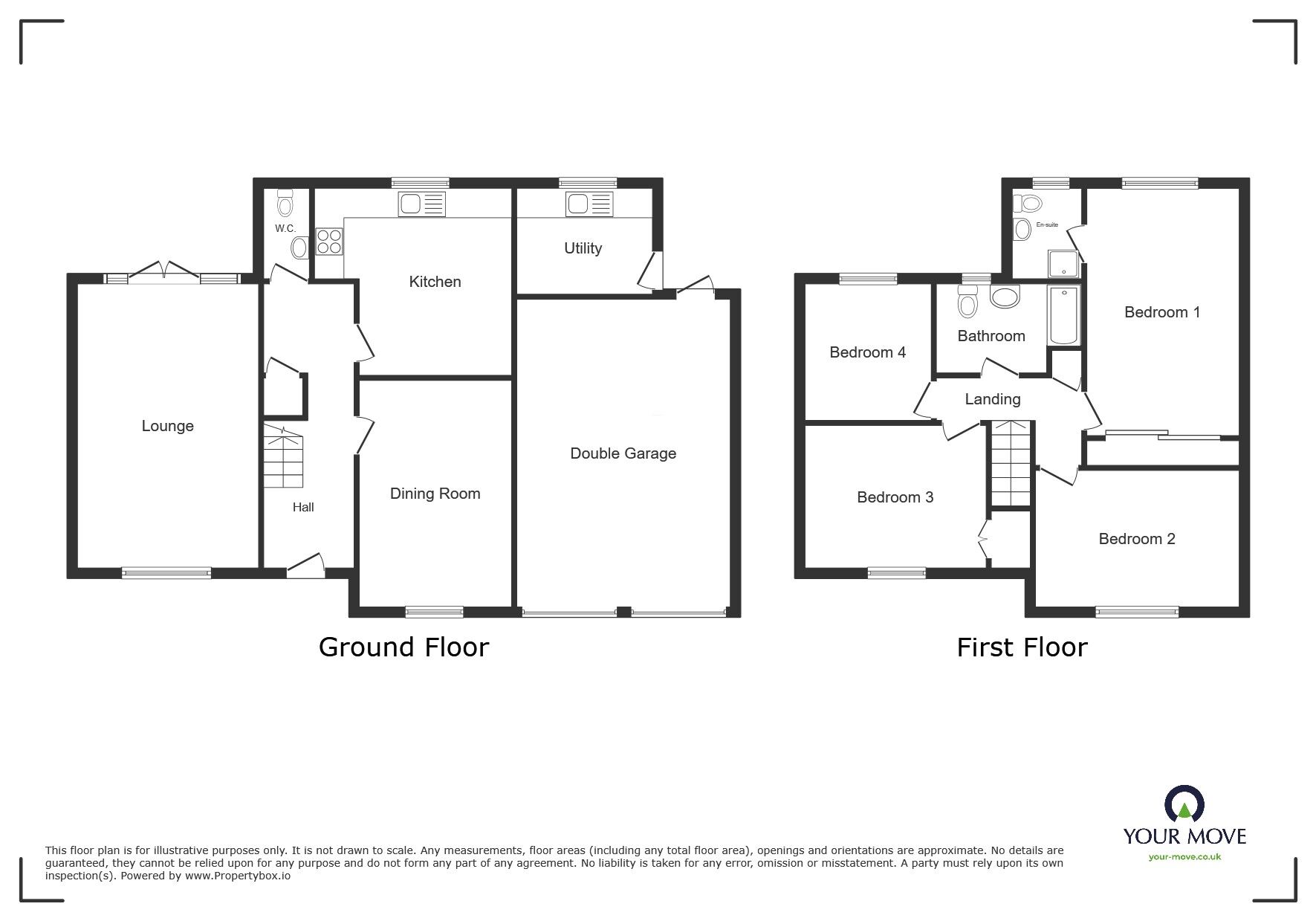 Floorplan of 4 bedroom Detached House for sale, Penryn Close, Nuneaton, Warwickshire, CV11