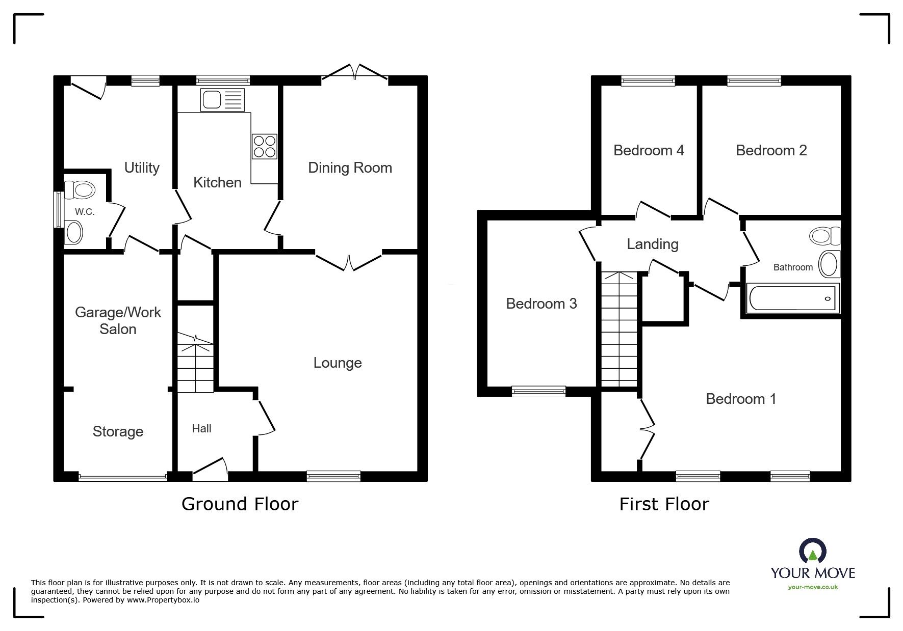 Floorplan of 4 bedroom Detached House for sale, Buchan Close, Galley Common, Warwickshire, CV10
