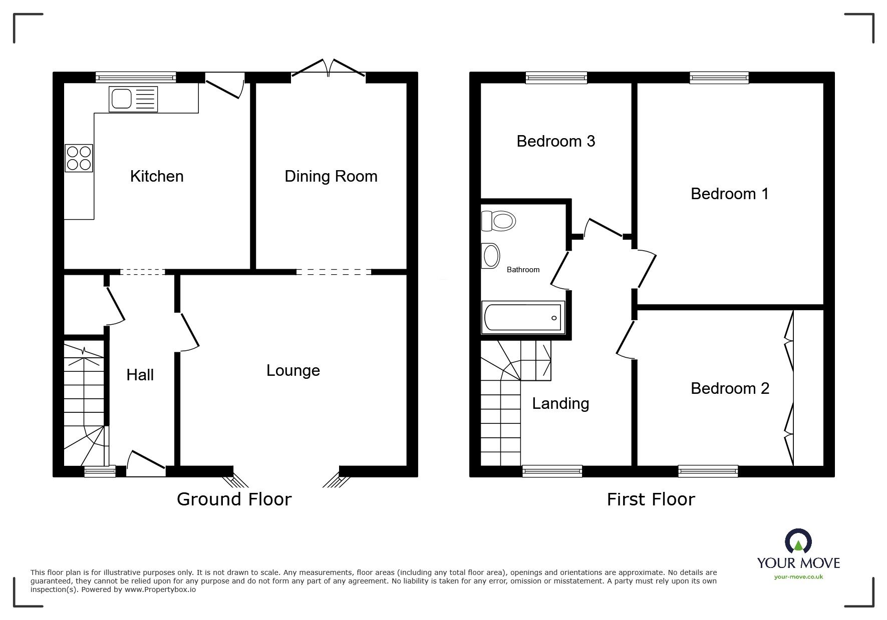 Floorplan of 3 bedroom Semi Detached House for sale, Bracebridge Street, Nuneaton, Warwickshire, CV11