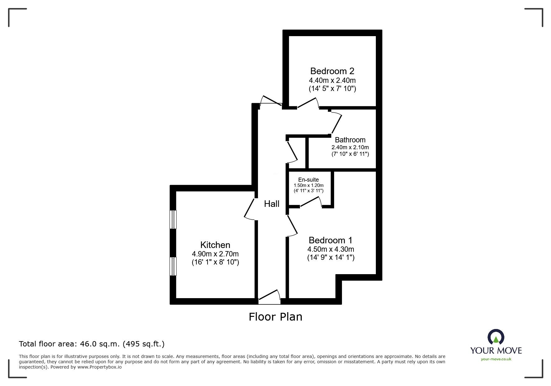 Floorplan of 2 bedroom Flat to rent, Market Place, Nuneaton, Warwickshire, CV11