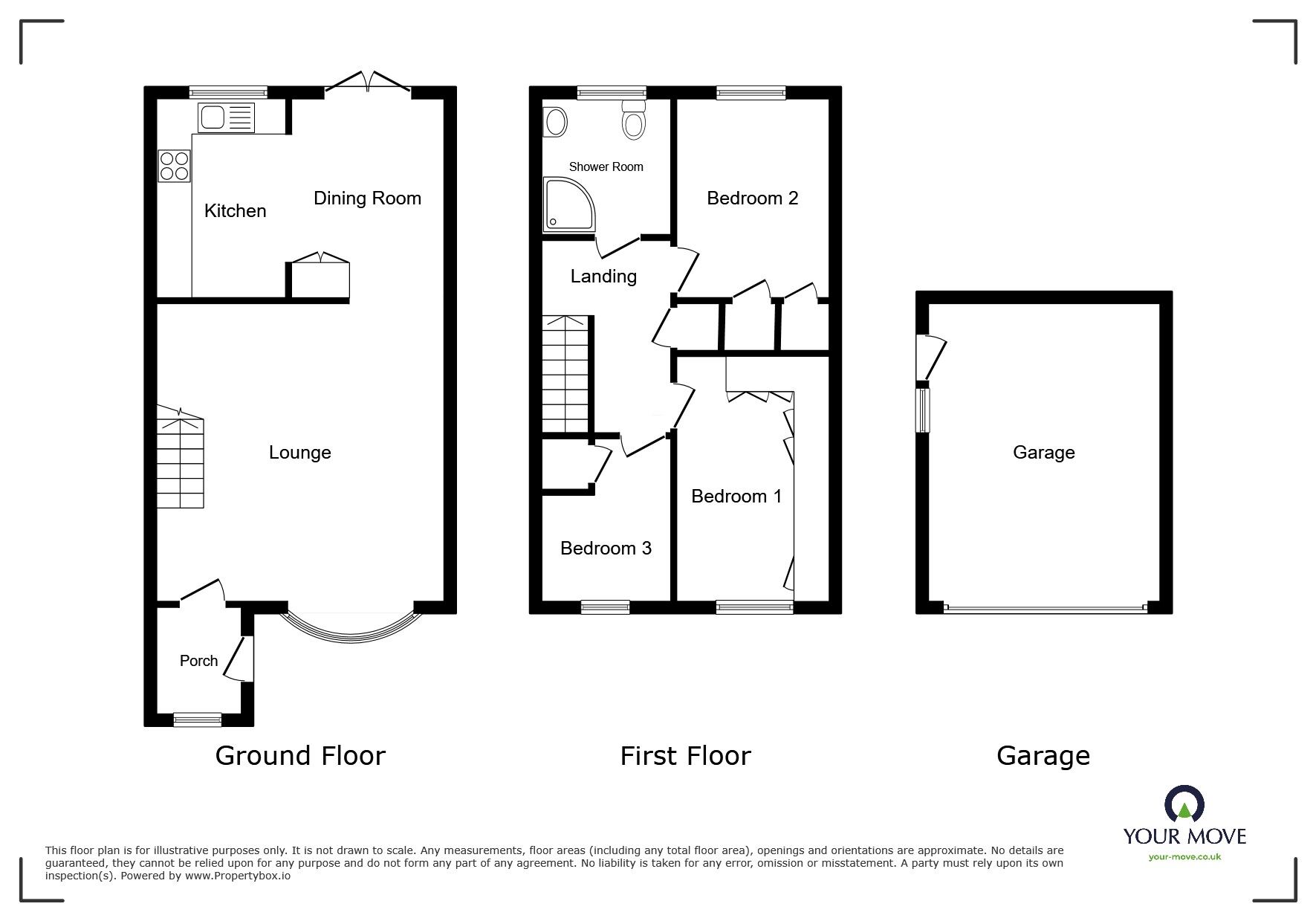 Floorplan of 3 bedroom Semi Detached House for sale, Fair Isle Drive, Nuneaton, Warwickshire, CV10