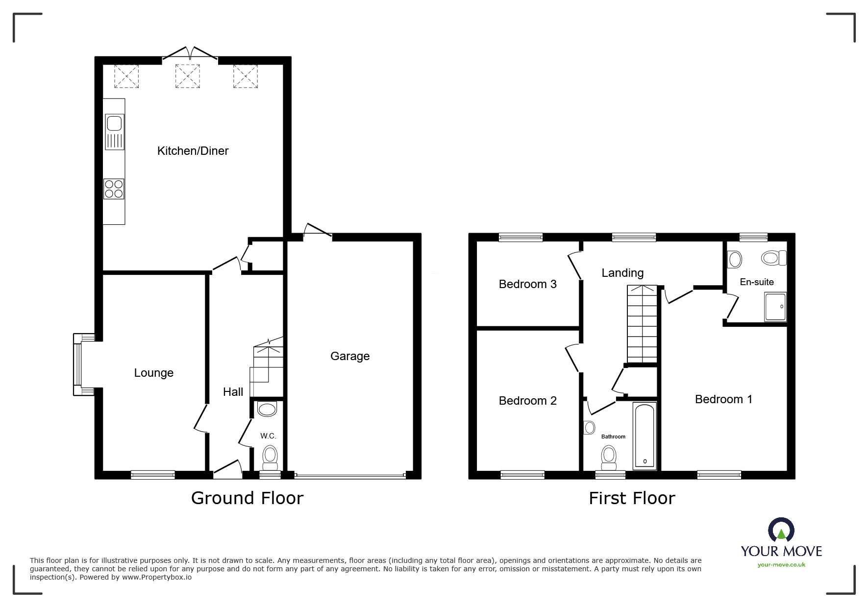 Floorplan of 3 bedroom Detached House for sale, Ribbon Avenue, Ansley, Warwickshire, CV10