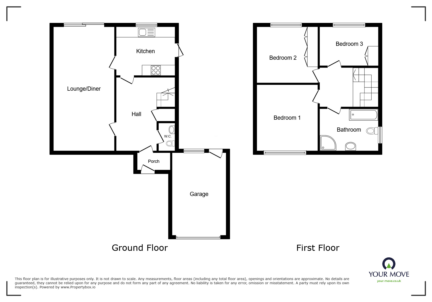 Floorplan of 3 bedroom Detached House for sale, Magyar Crescent, Nuneaton, Warwickshire, CV11