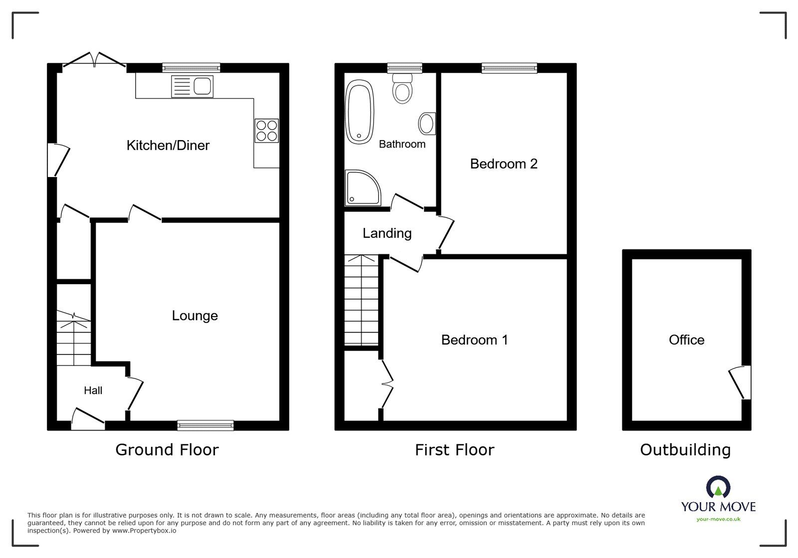 Floorplan of 2 bedroom Semi Detached House for sale, Coleshill Road, Nuneaton, Warwickshire, CV10