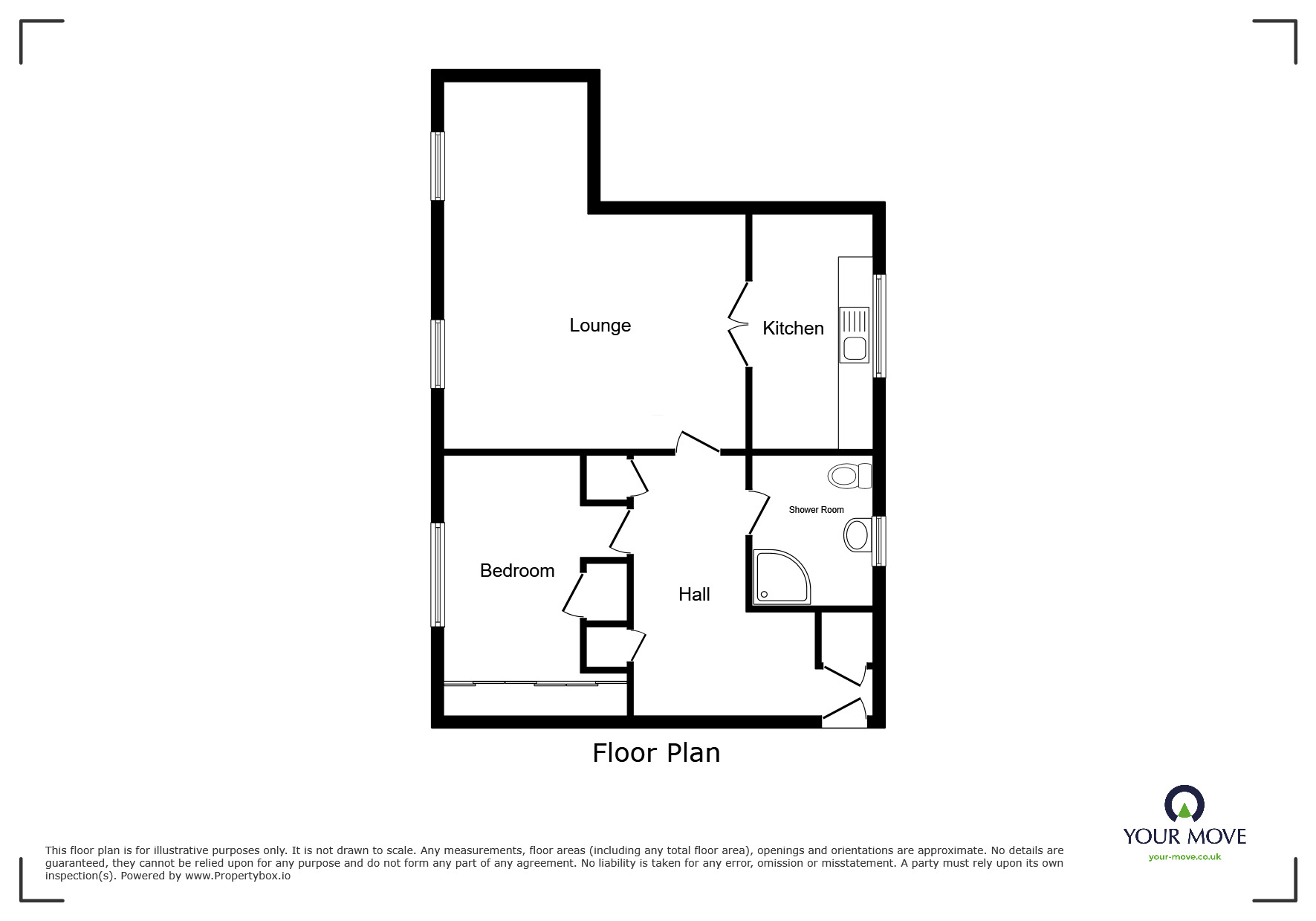 Floorplan of 1 bedroom Flat for sale, Church Street, Nuneaton, Warwickshire, CV11