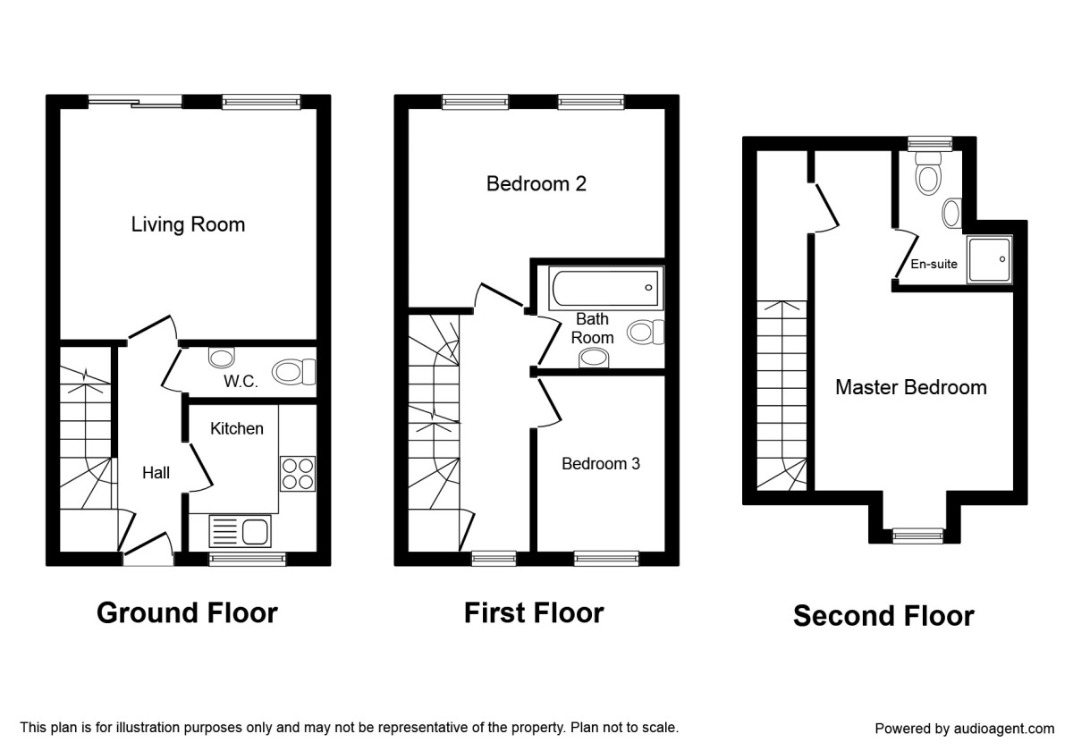 Floorplan of 3 bedroom Mid Terrace House to rent, Thomas Penson Road, Gobowen, Shropshire, SY11
