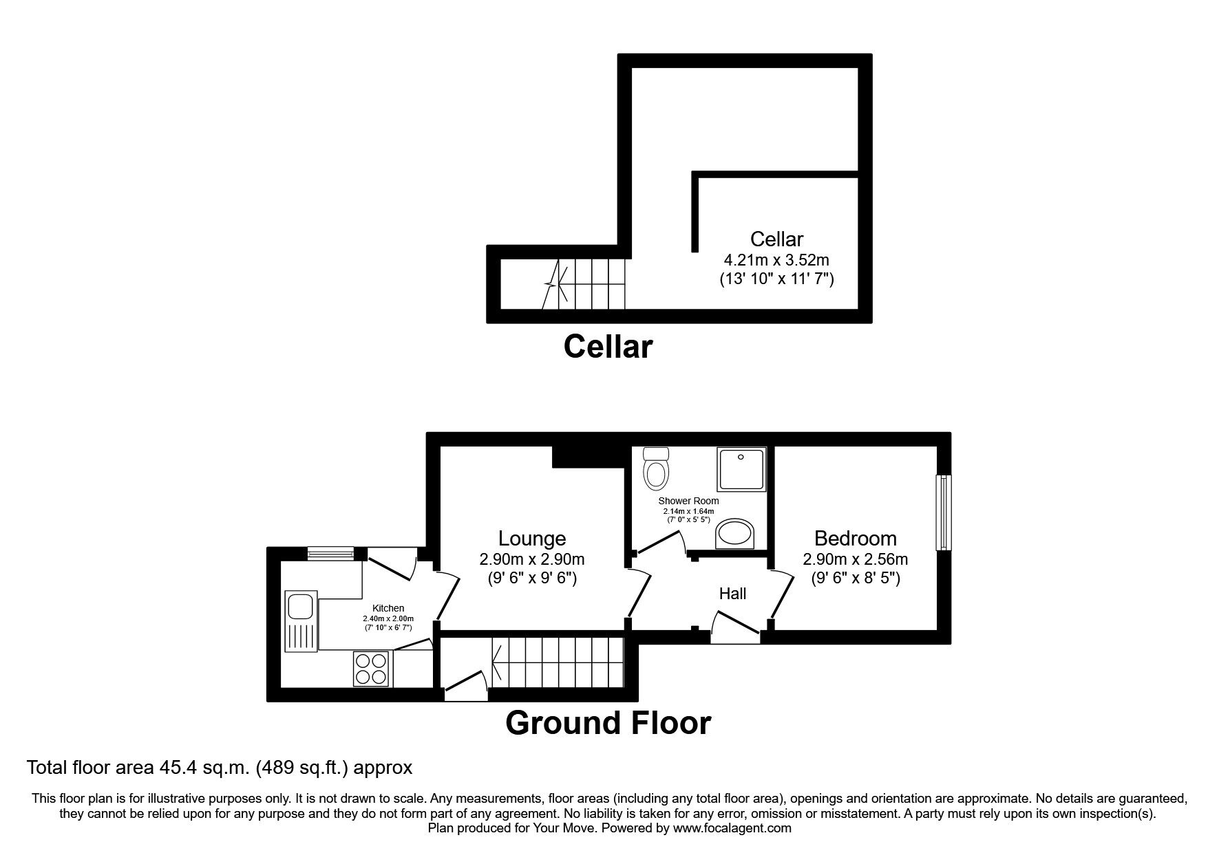 Floorplan of 1 bedroom Flat to rent, Middleton Road, Oswestry, Shropshire, SY11