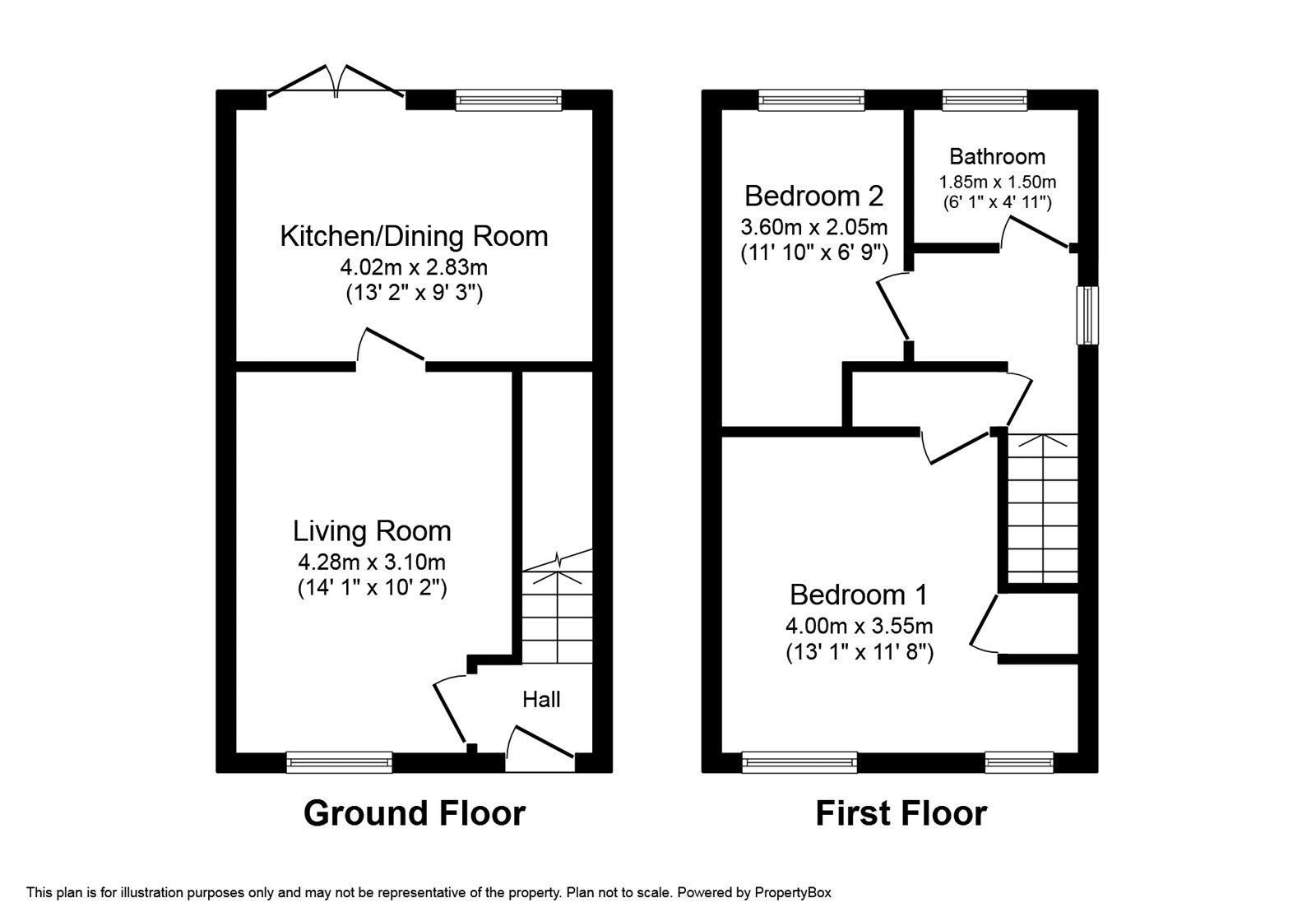 Floorplan of 2 bedroom Semi Detached House to rent, Croxon Rise, Oswestry, Shropshire, SY11