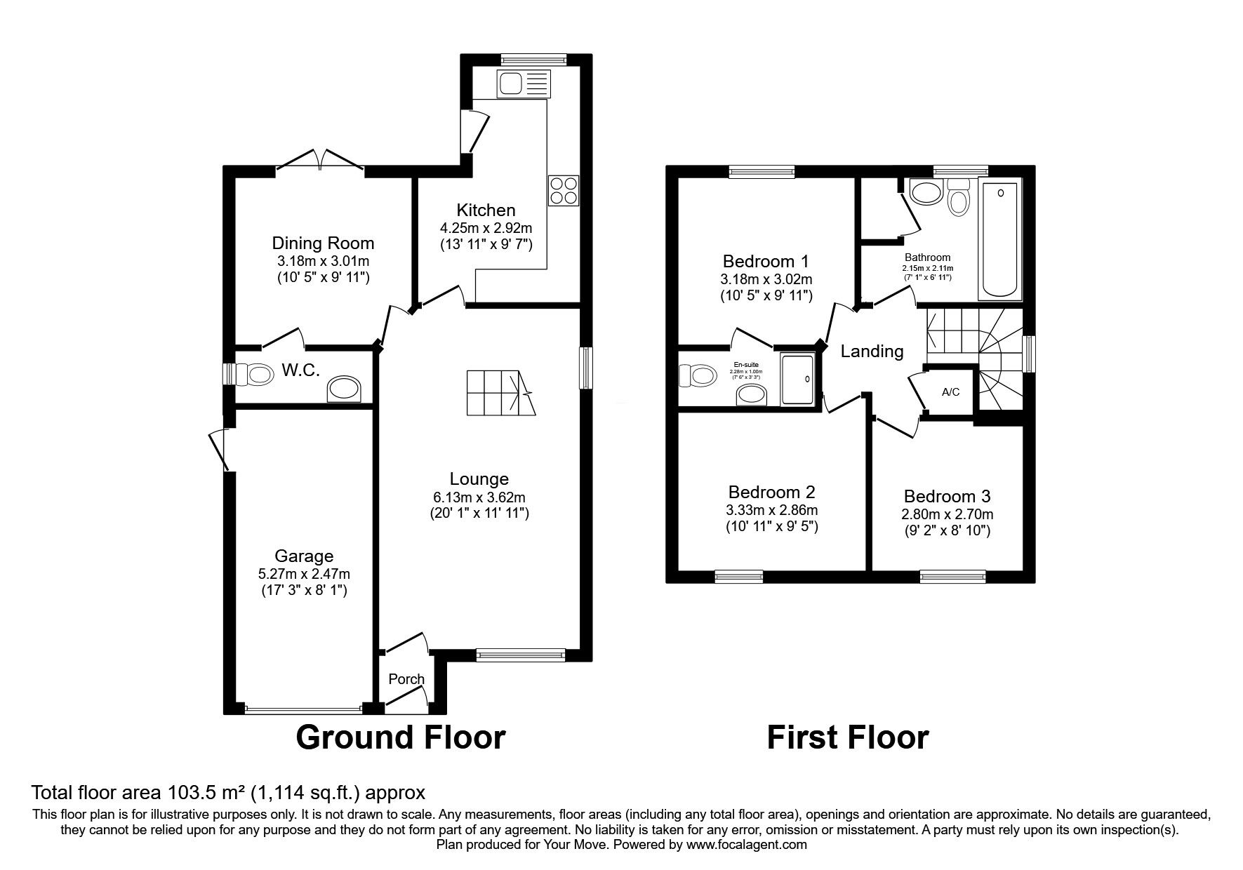 Floorplan of 3 bedroom Detached House to rent, Robert Jones Way, Park Hall, Shropshire, SY11