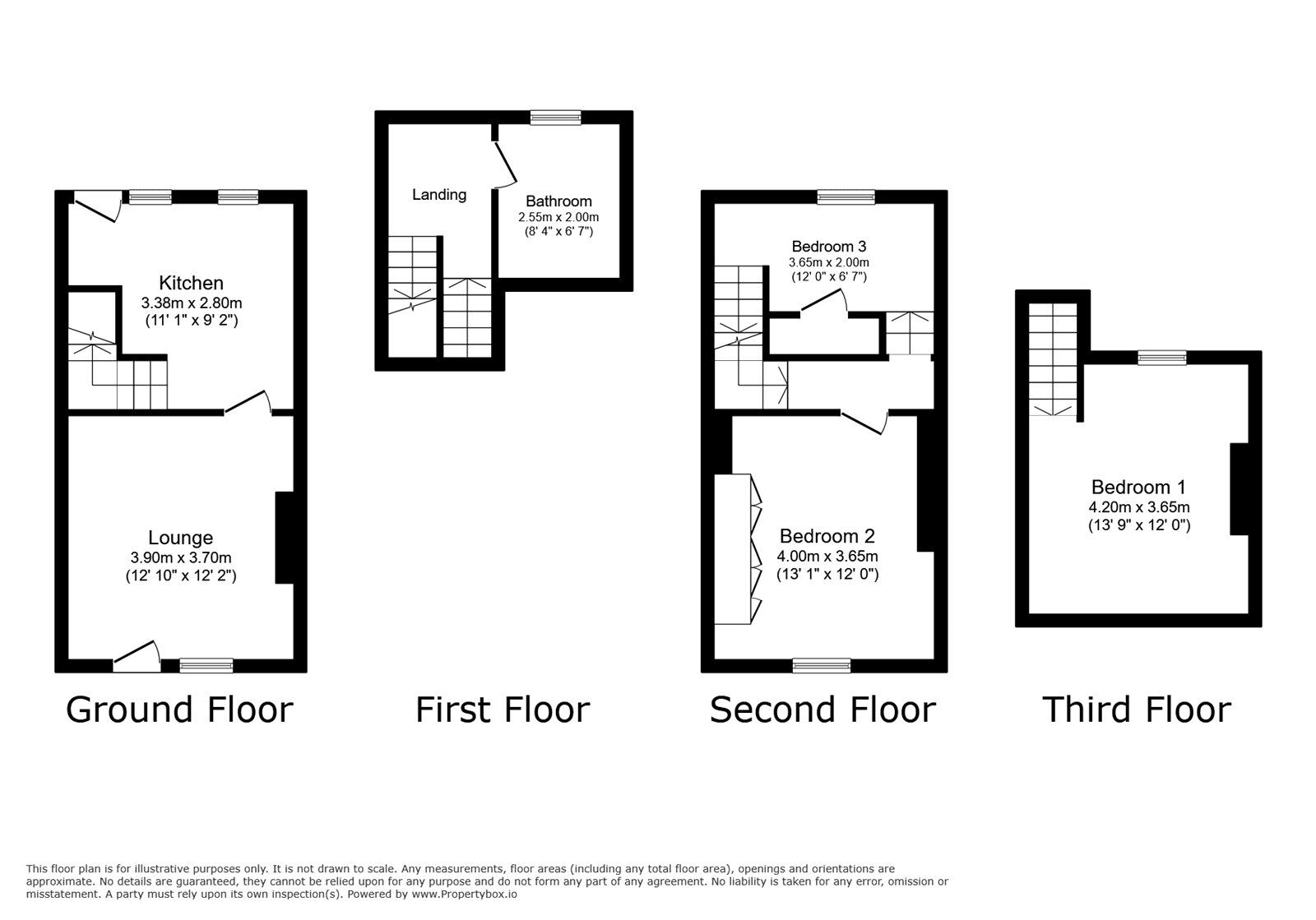 Floorplan of 2 bedroom Mid Terrace House to rent, Roft Street, Oswestry, Shropshire, SY11