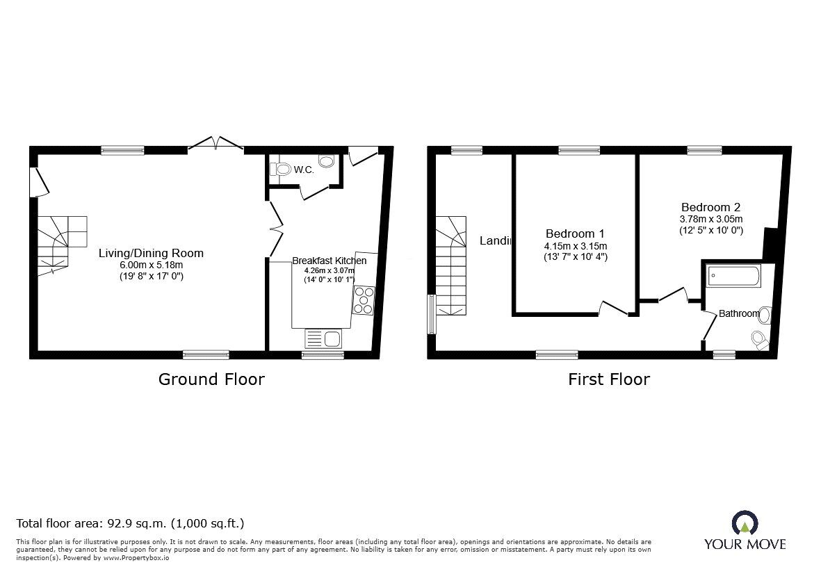 Floorplan of 2 bedroom Detached House for sale, Green Lane, St. Martins, Shropshire, SY11