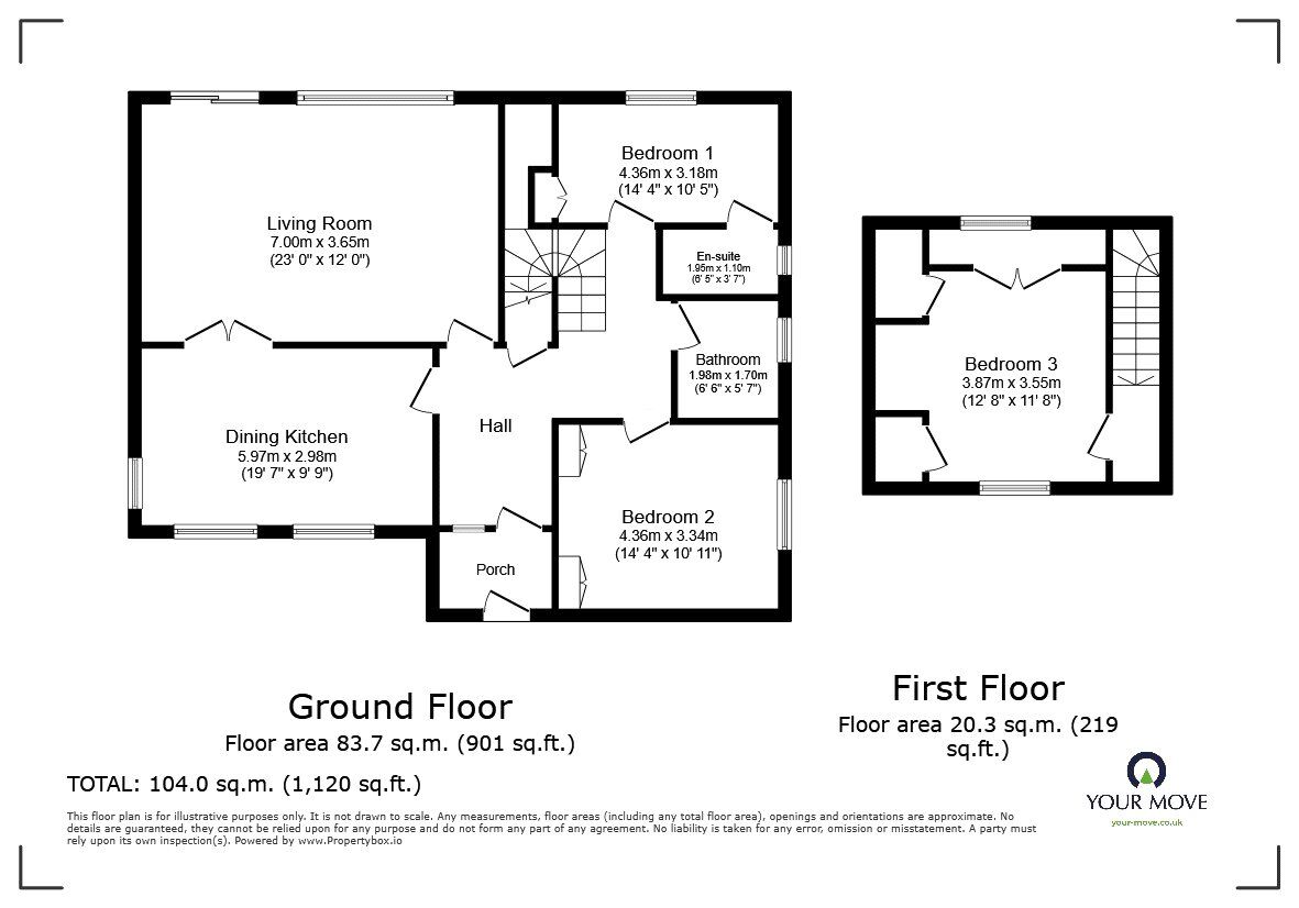 Floorplan of 3 bedroom Detached Bungalow for sale, Middleton Road, Oswestry, Shropshire, SY11
