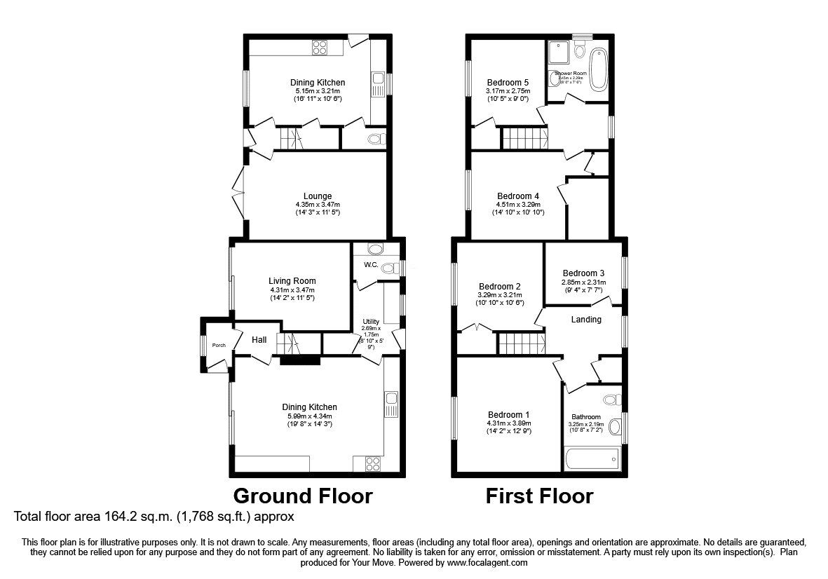 Floorplan of 5 bedroom Semi Detached House for sale, Llangollen Terrace, Ifton Heath, St Martins, Shropshire, SY11