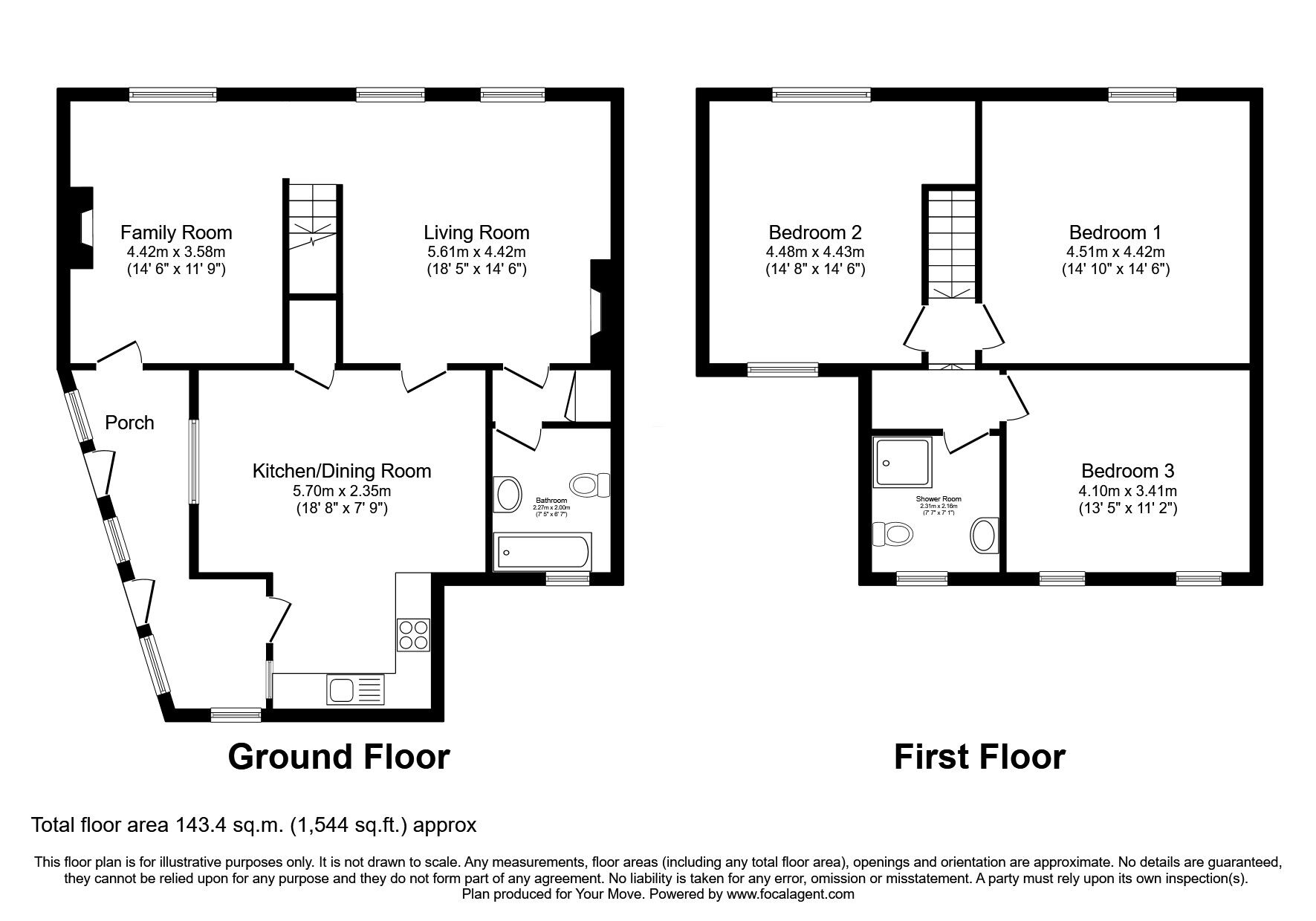 Floorplan of 3 bedroom Detached House for sale, Boot Street, Whittington, Shropshire, SY11