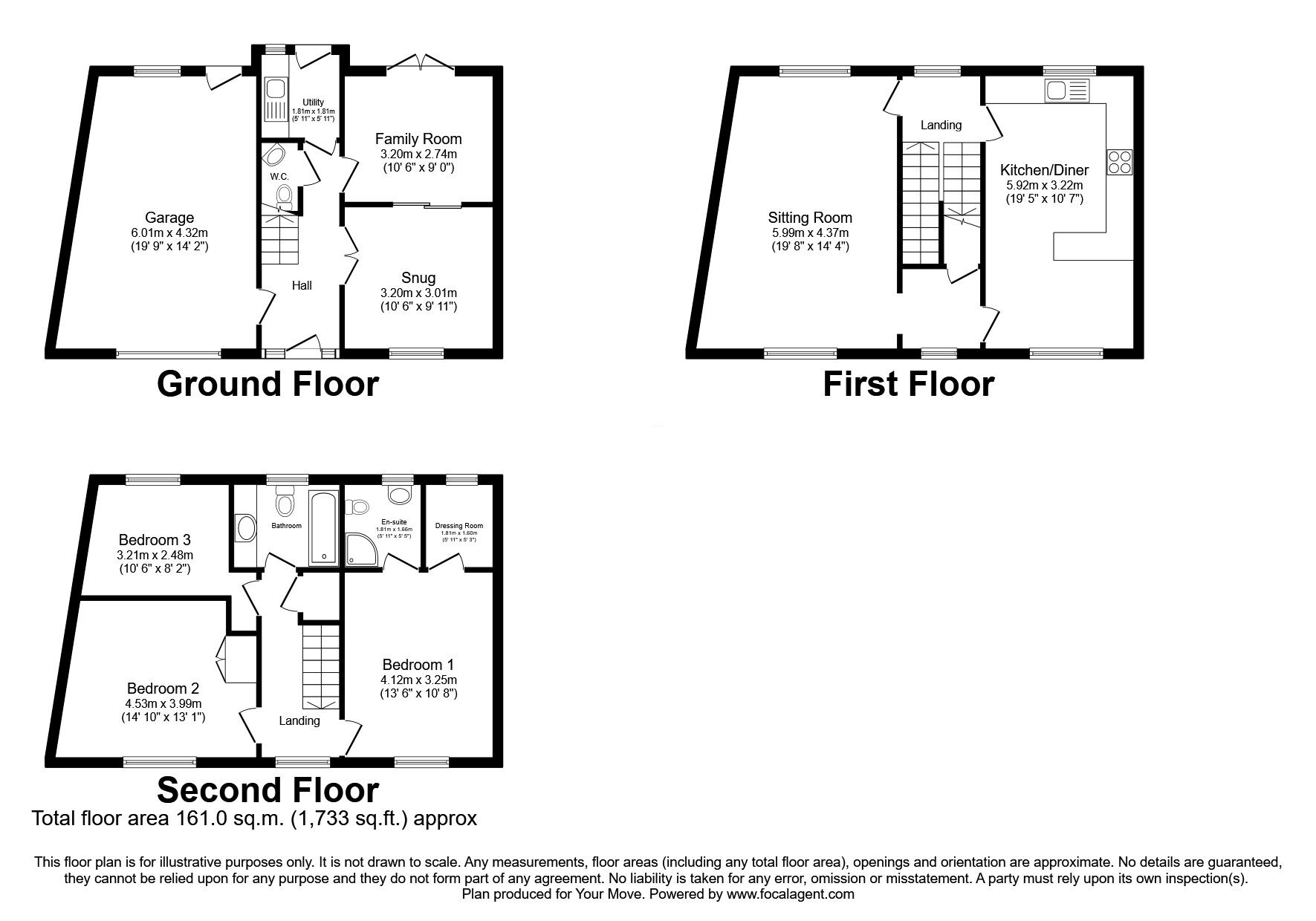 Floorplan of 4 bedroom Semi Detached House for sale, Bentley Drive, Oswestry, Shropshire, SY11