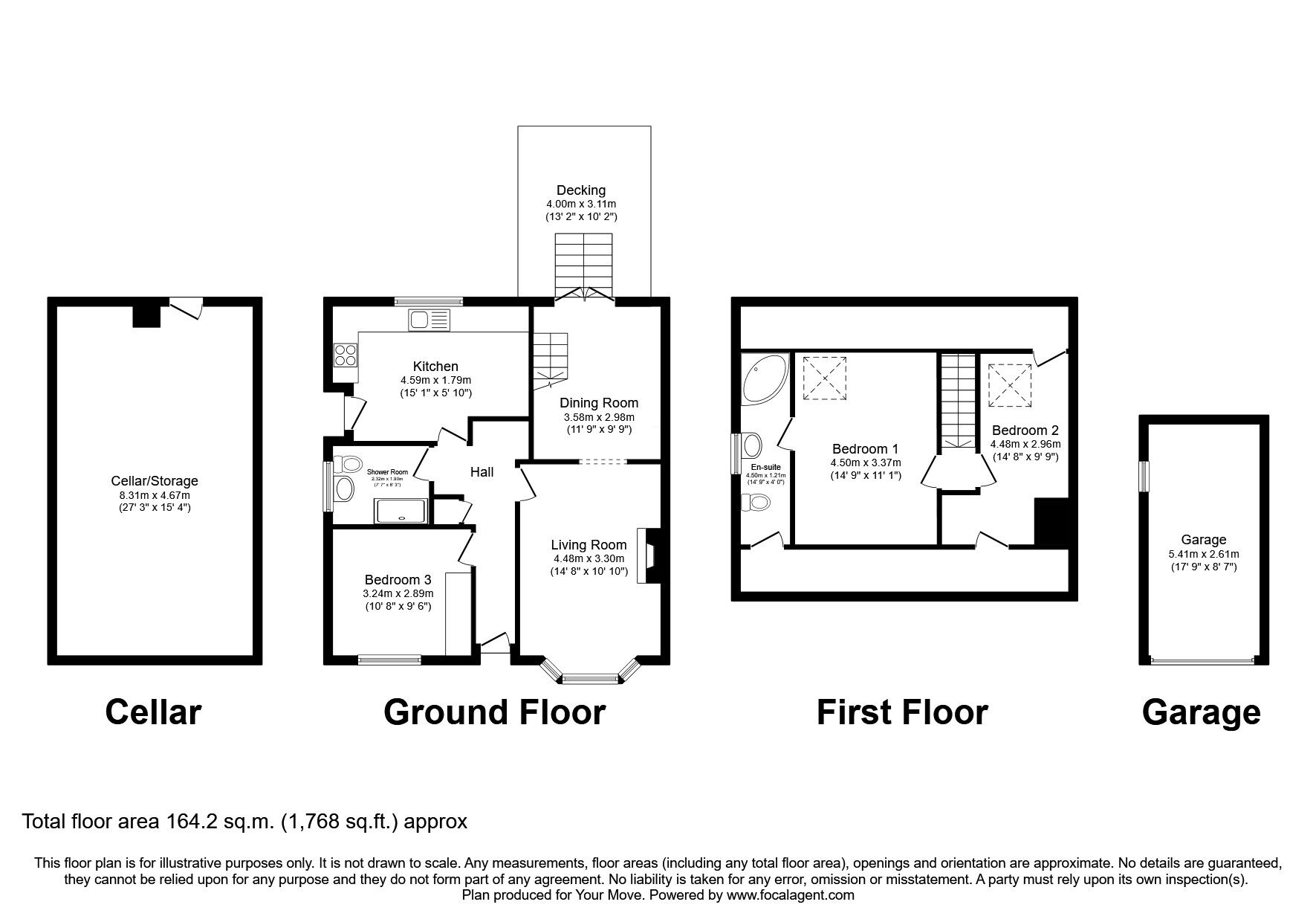 Floorplan of 3 bedroom Semi Detached House for sale, Penygarreg Close, Pant, Shropshire, SY10