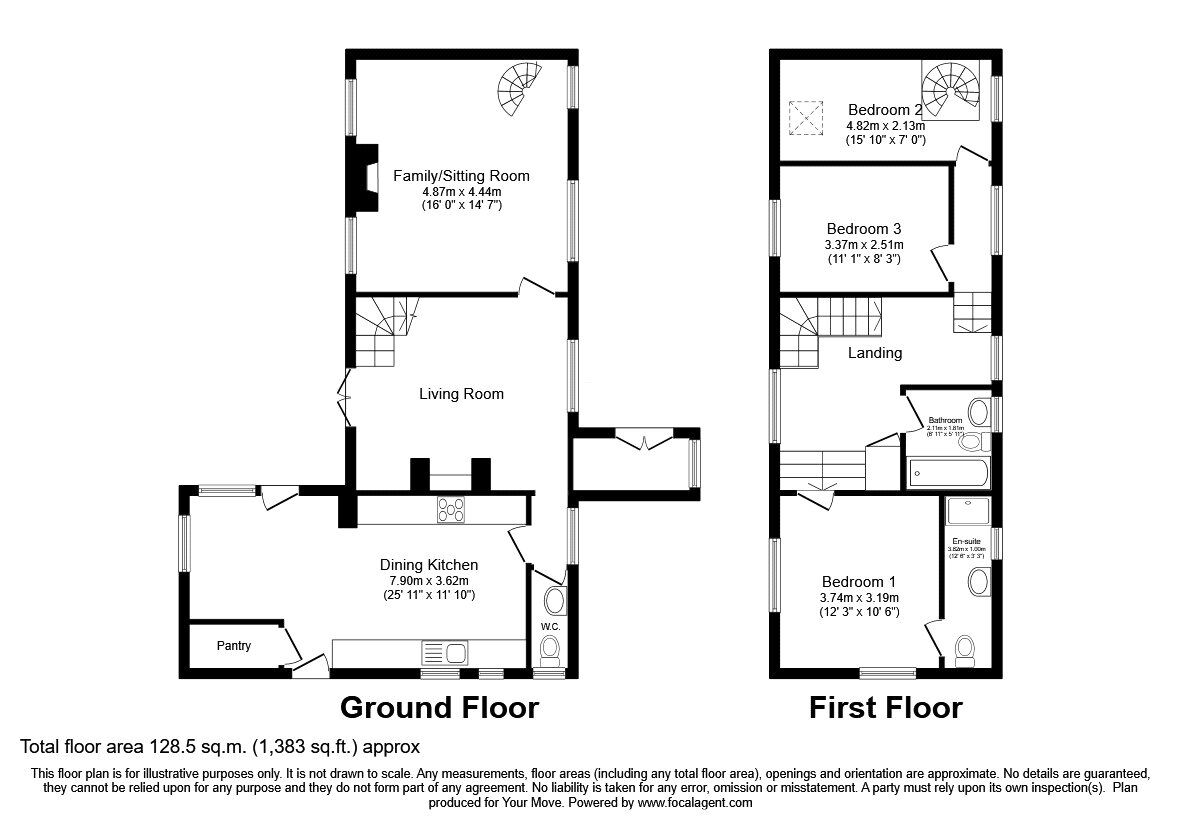 Floorplan of 3 bedroom Semi Detached House for sale, Knockin, Oswestry, Shropshire, SY10