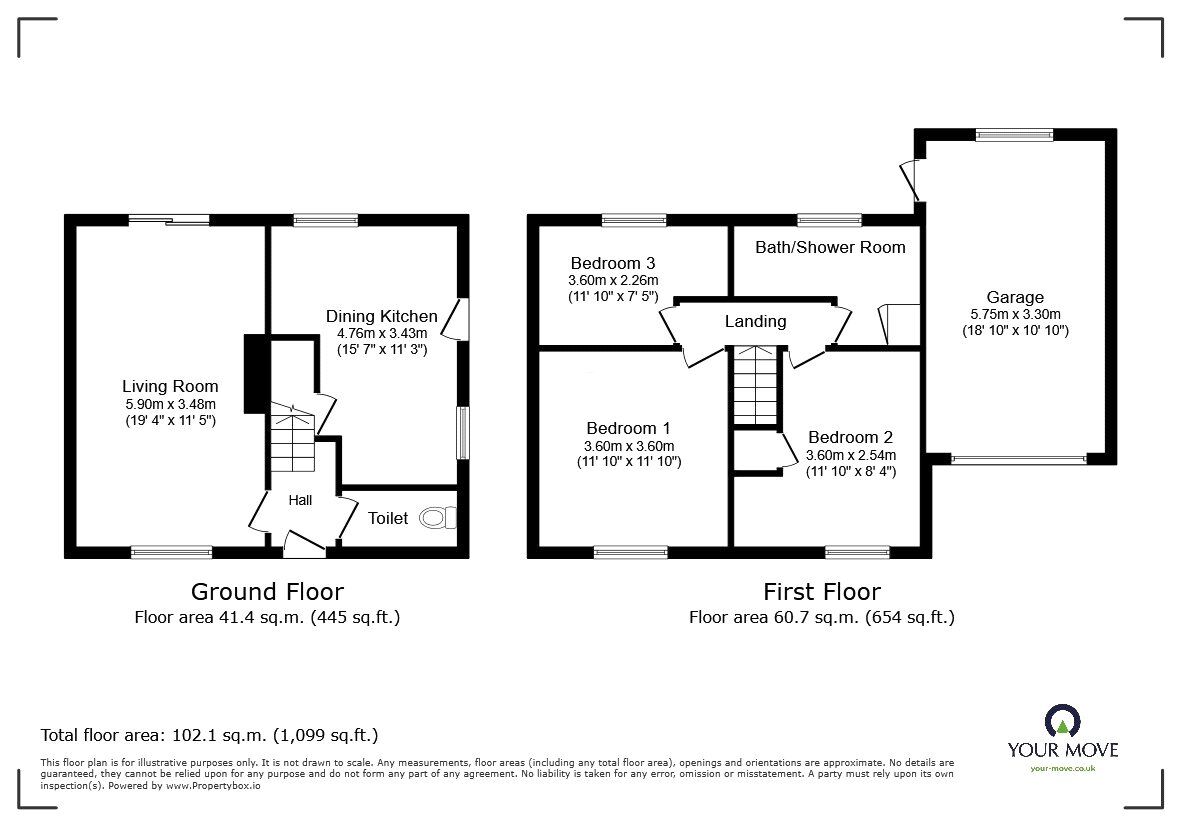 Floorplan of 3 bedroom Detached House for sale, The Willows, West Felton, Shropshire, SY11