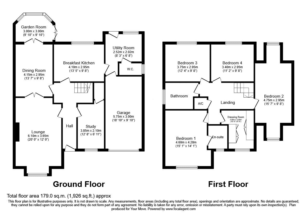 Floorplan of 5 bedroom Detached House for sale, Queens Meadow, Queens Head, Shropshire, SY11